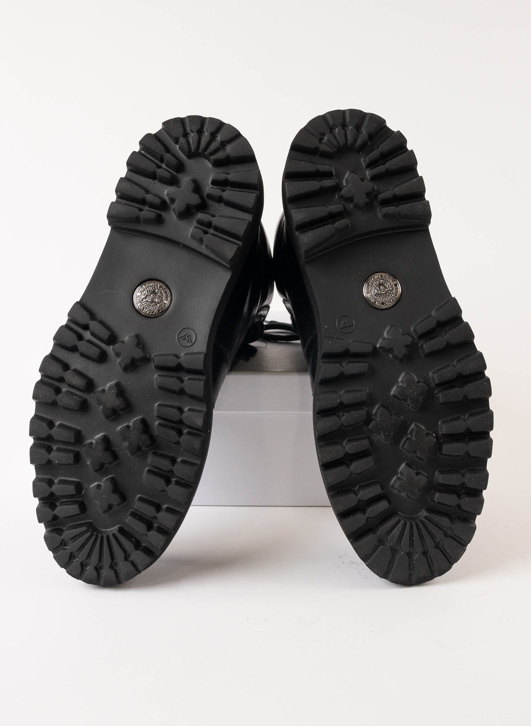 Bottes de combat en cuir à logo Balmain Army Ranger en relief