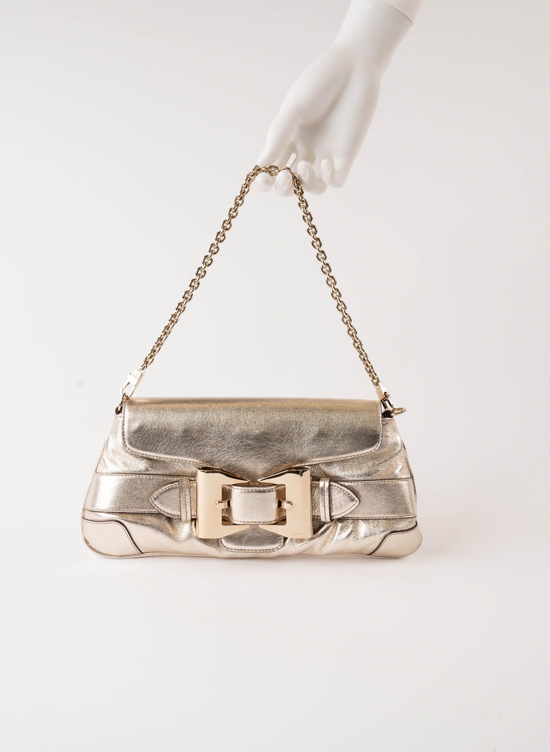 Pochette Gucci Queen à nœud et chaîne