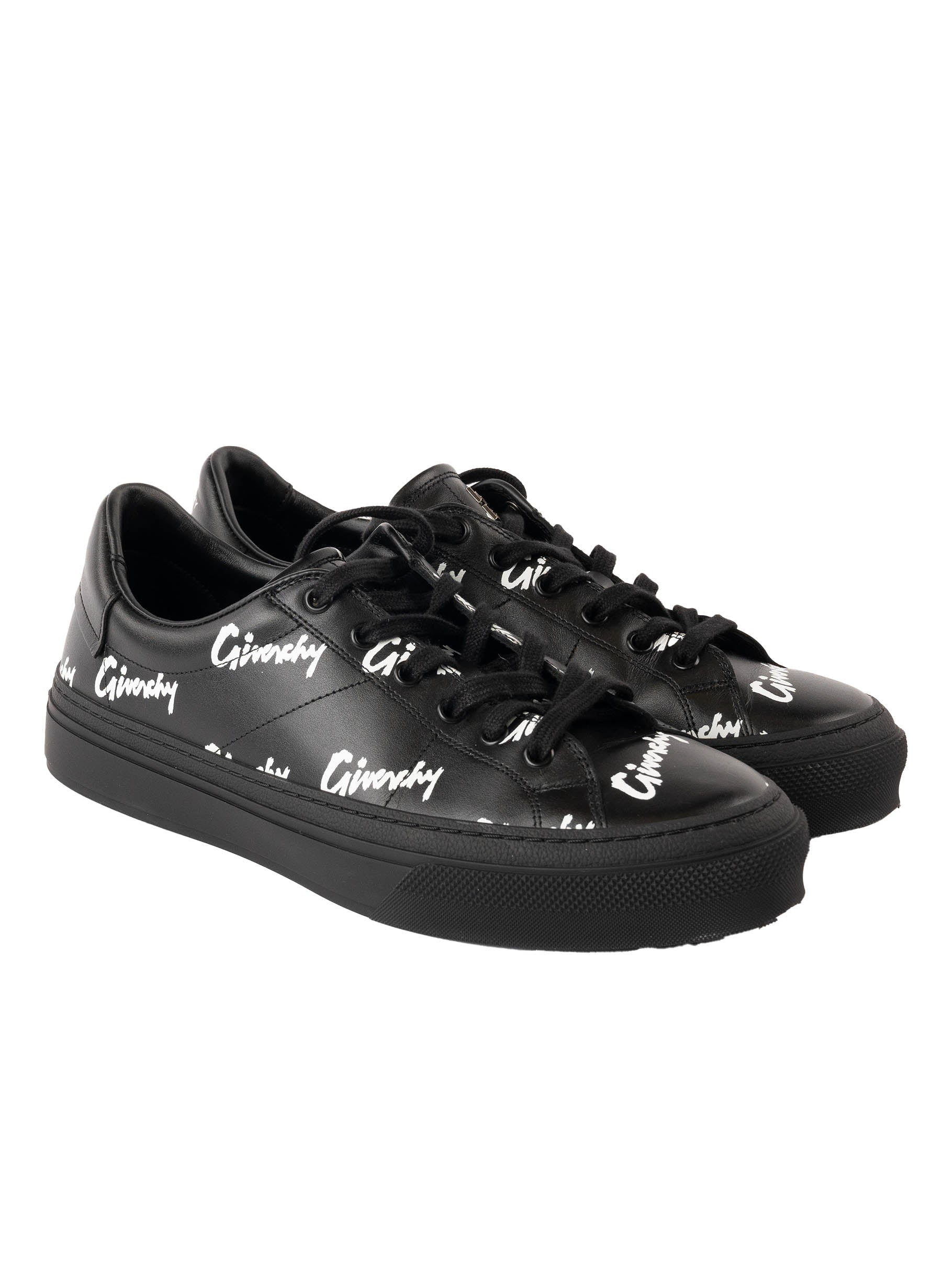 Baskets Givenchy City Sport en cuir à logo imprimé