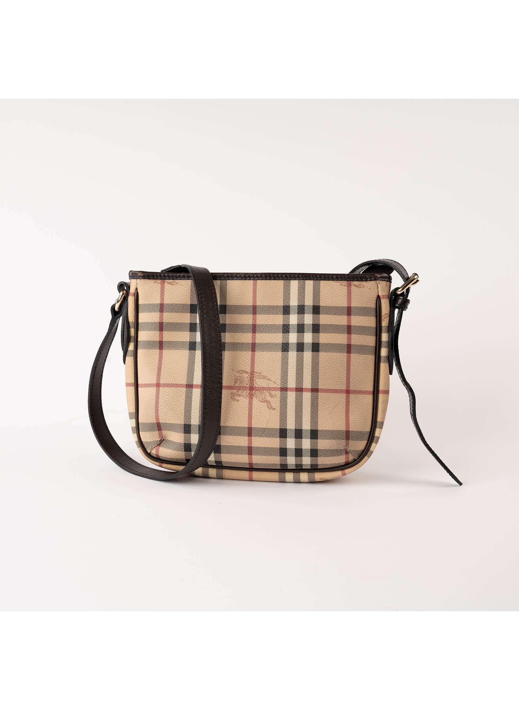 Sac bandoulière Burberry Haymarket Check en toile enduite