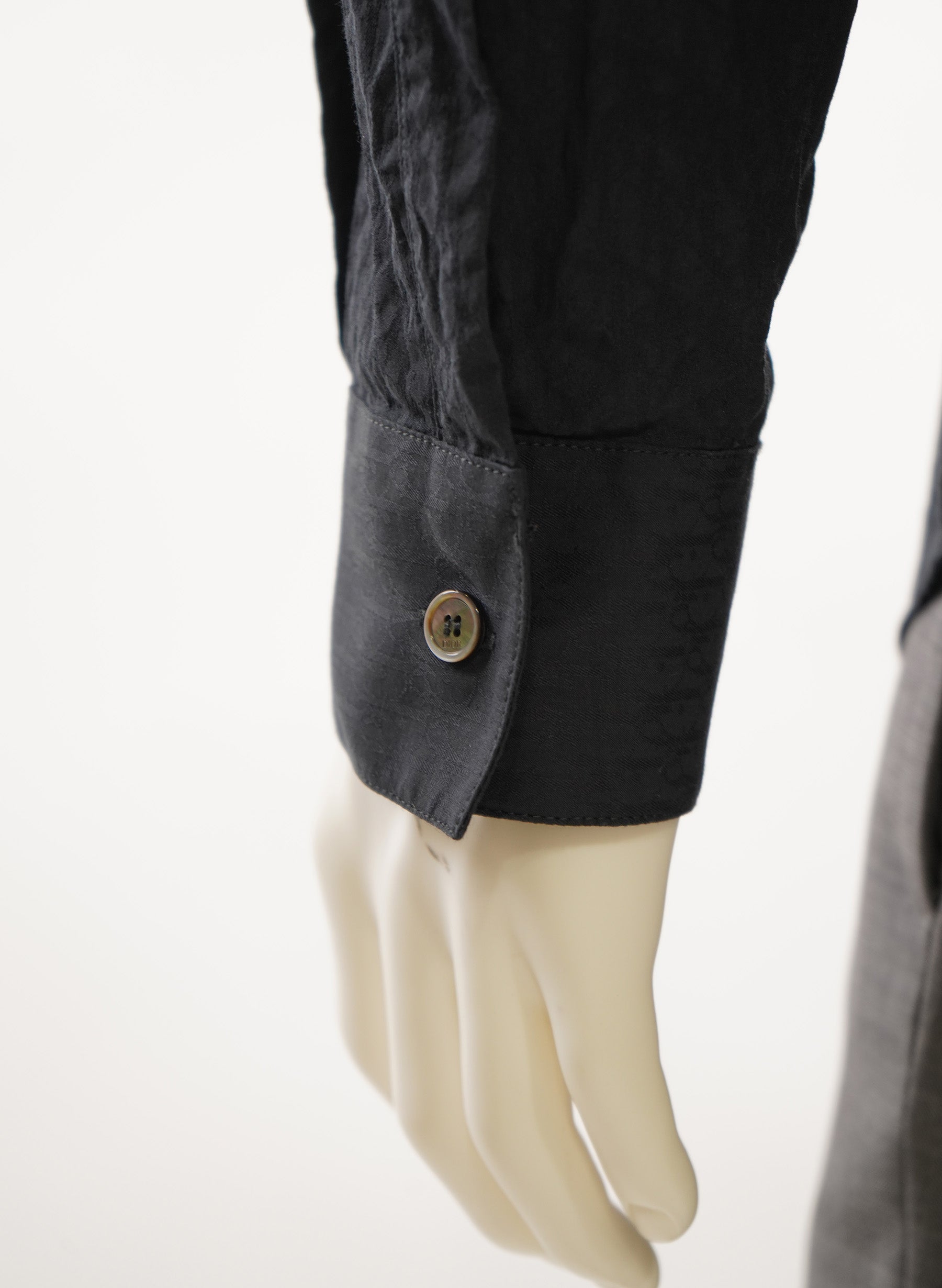 Chemise DIOR Oblique en jacquard de coton noir