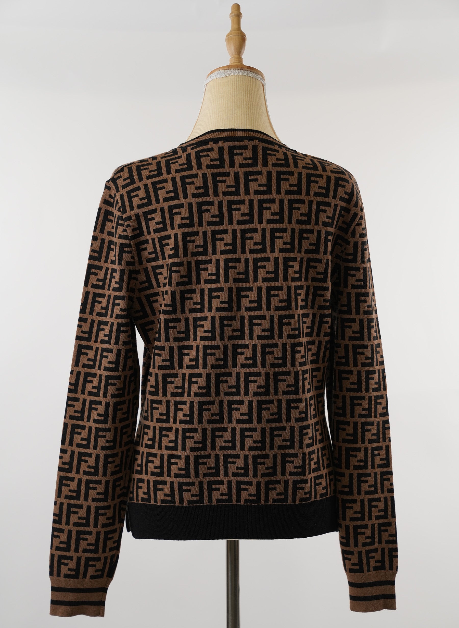 Haut en maille jacquard monogrammée Fendi