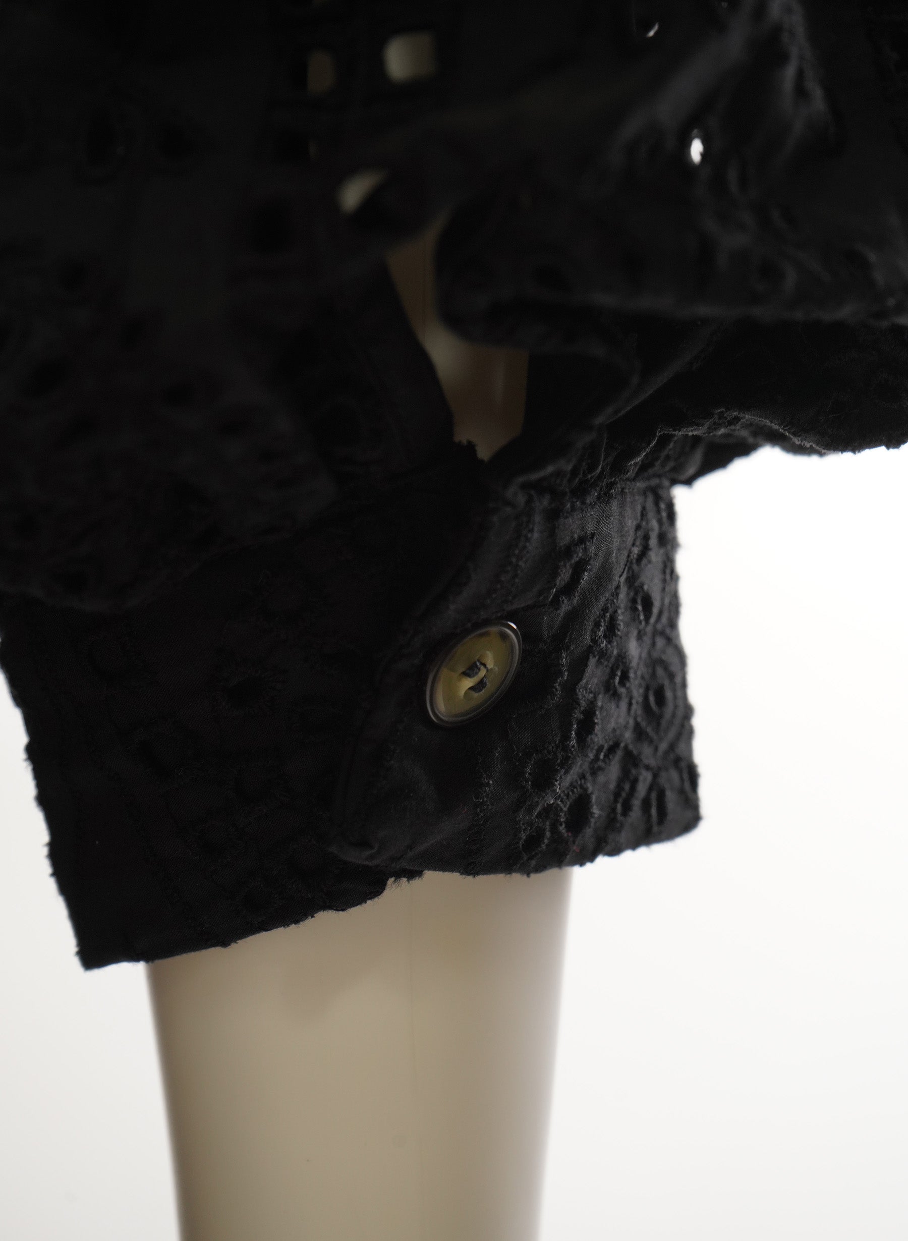 Mini-robe en broderie anglaise à manches ballon Ganni