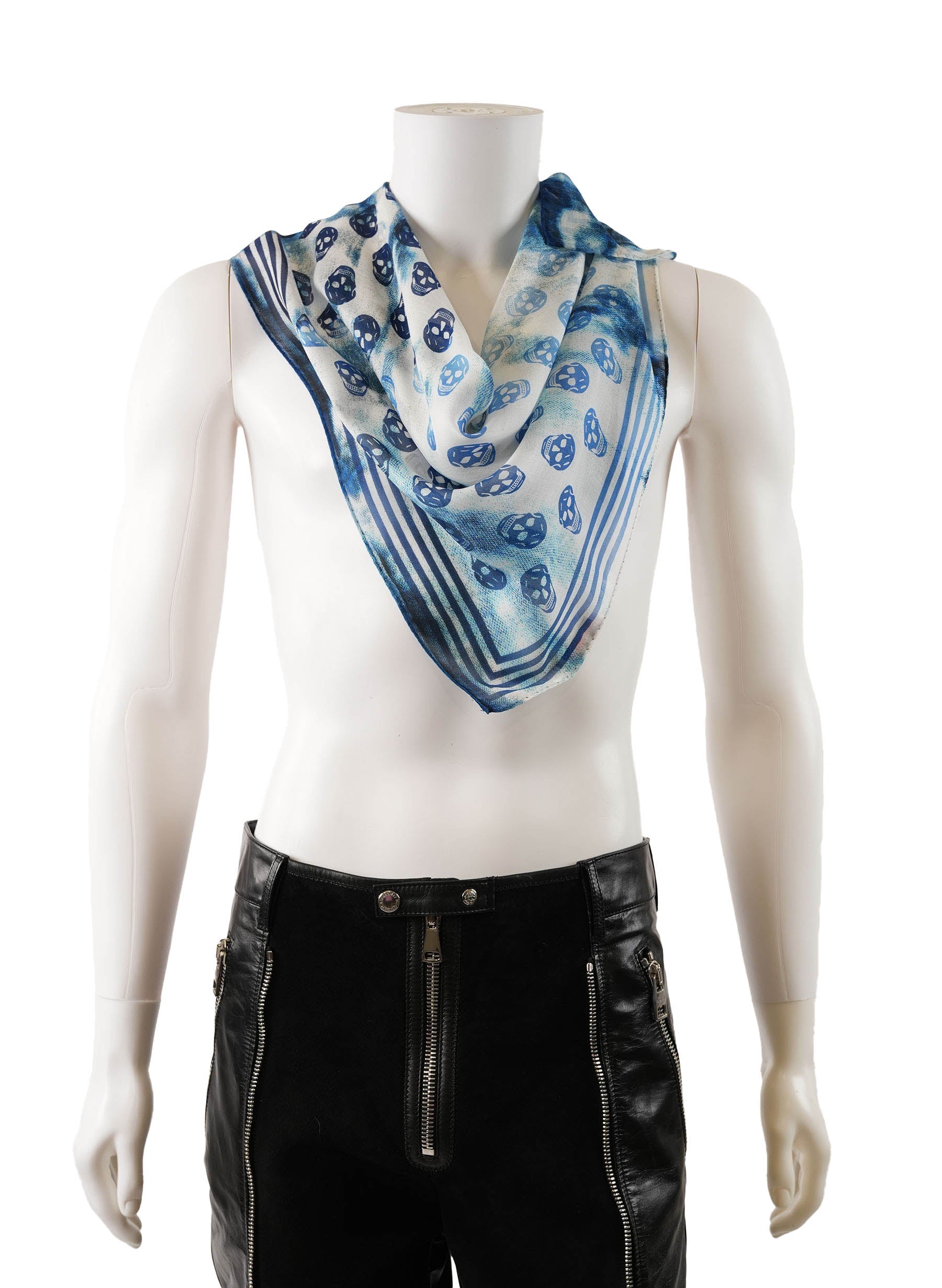 Écharpe Alexander McQueen à imprimé tête de mort