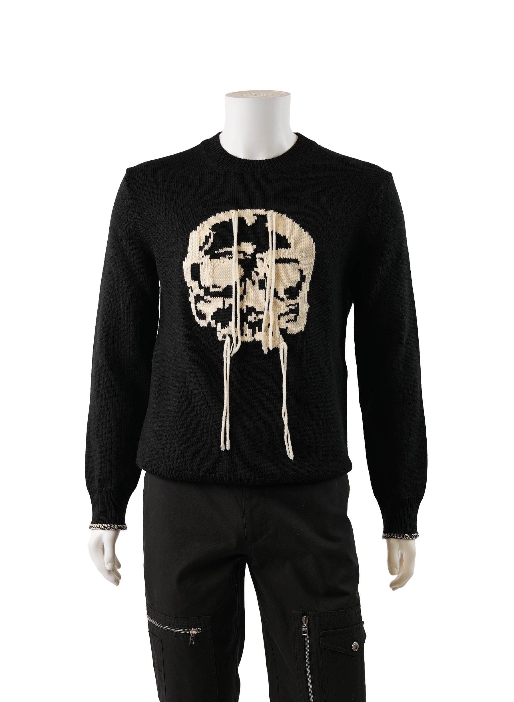 Pull en laine Alexander McQueen à tête de mort