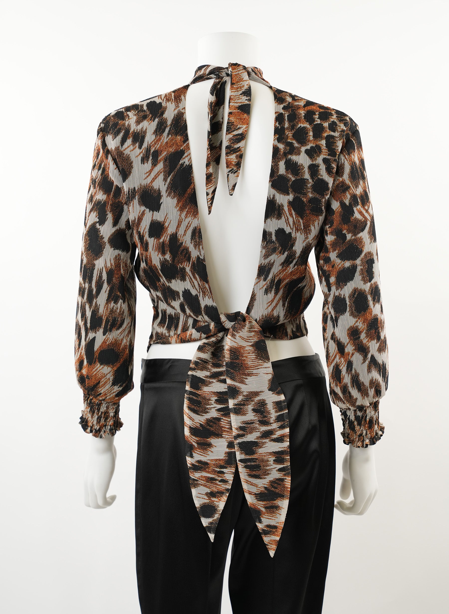 Nanushka Marjan Blouse en mousseline à imprimé ocelot