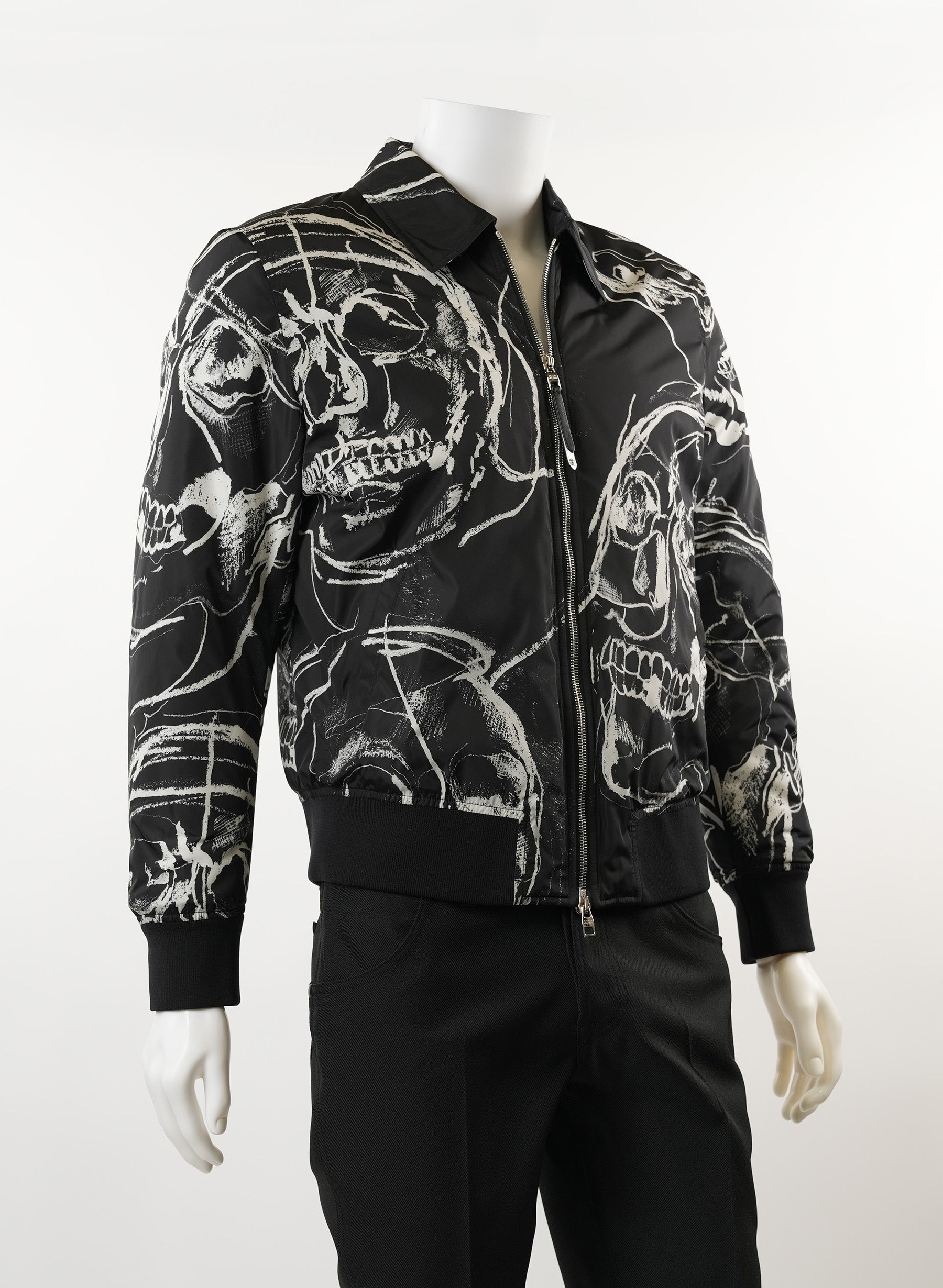 Veste zippée à imprimé tête de mort Alexander McQueen