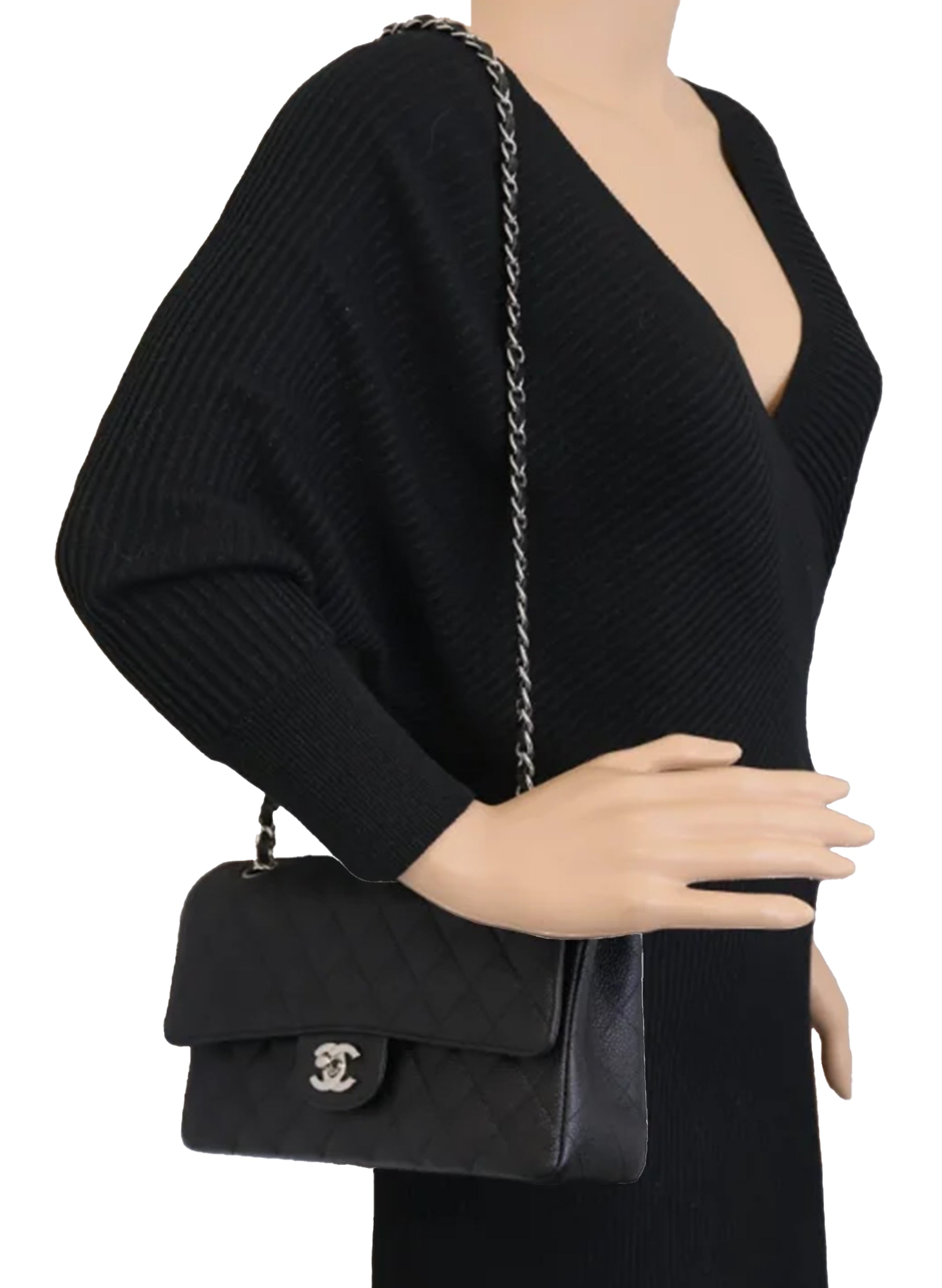 Sac Chanel Classic Flap Medium Noir Caviar