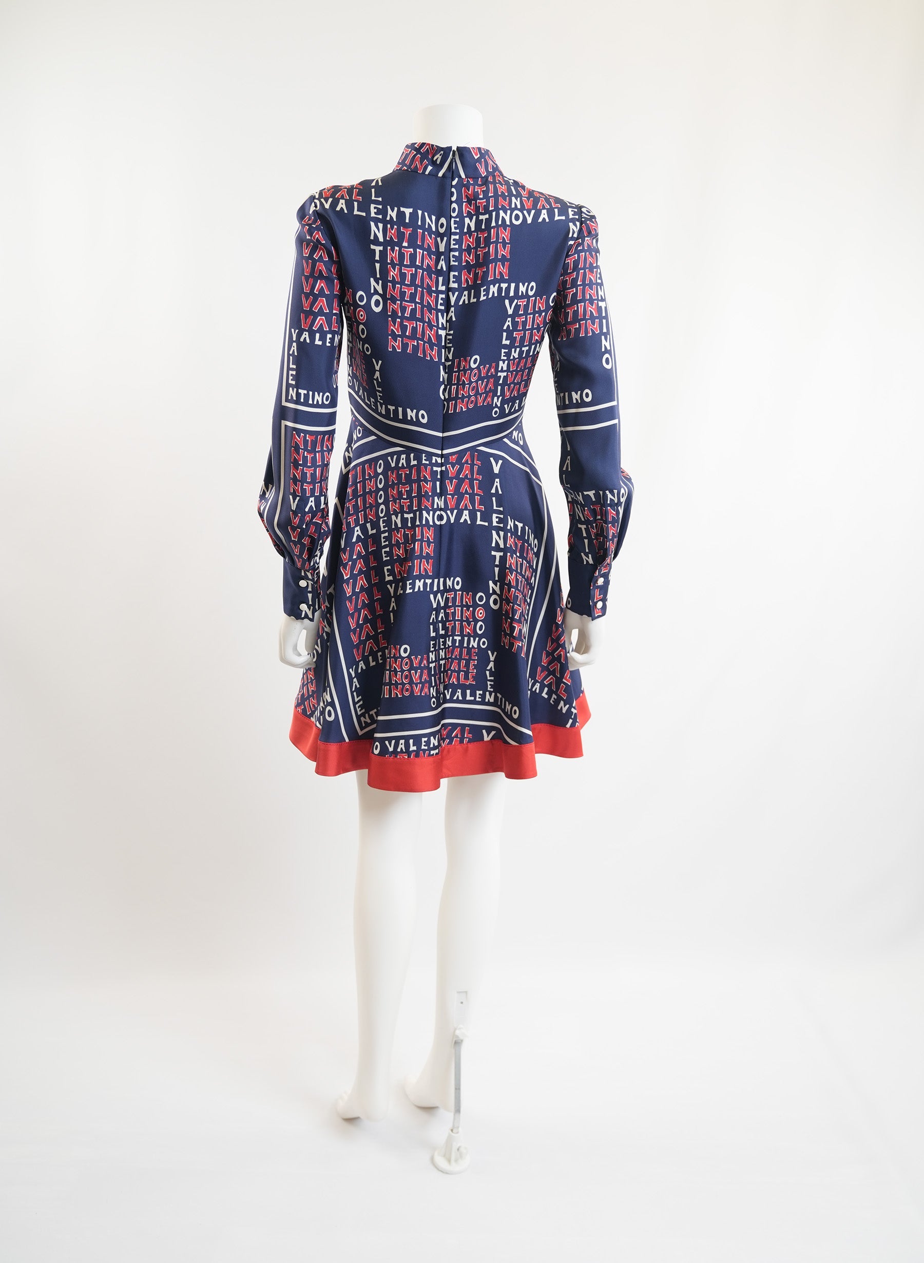 Robe en soie imprimée puzzle Valentino