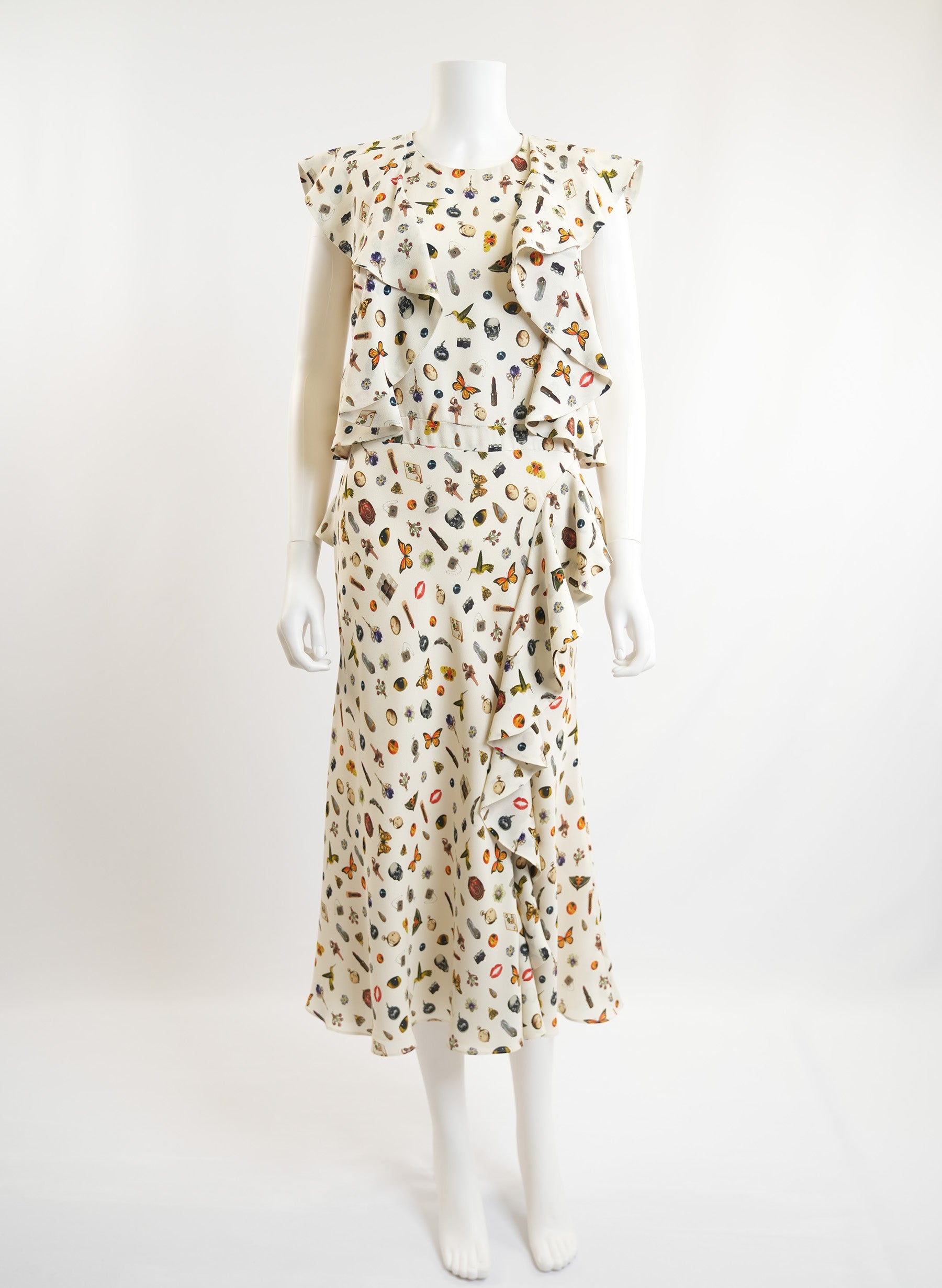 Alexander Mcqueen Obsession Silk Dress