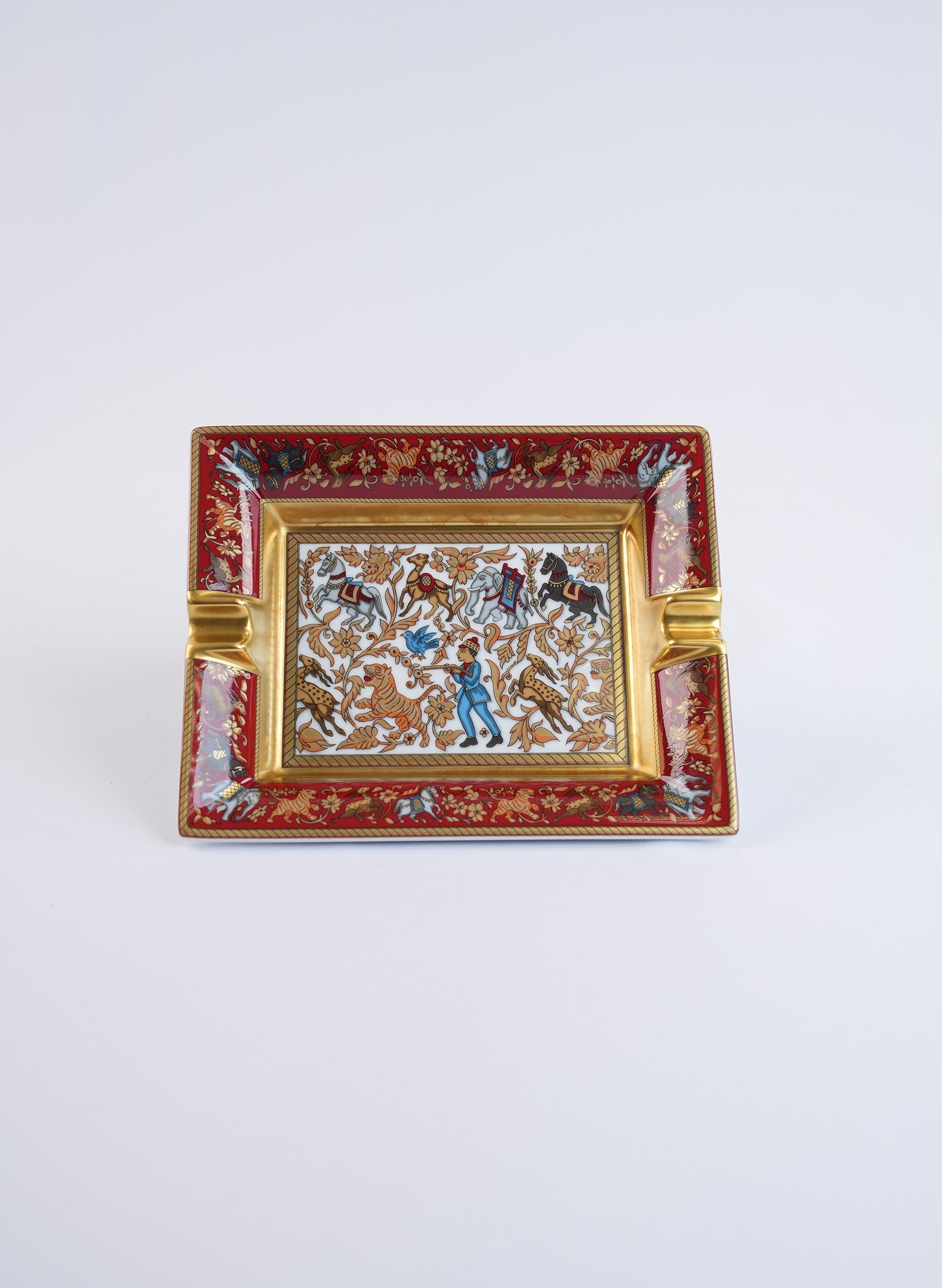 Hermes Porcelain Chasse en Inde Ashtray