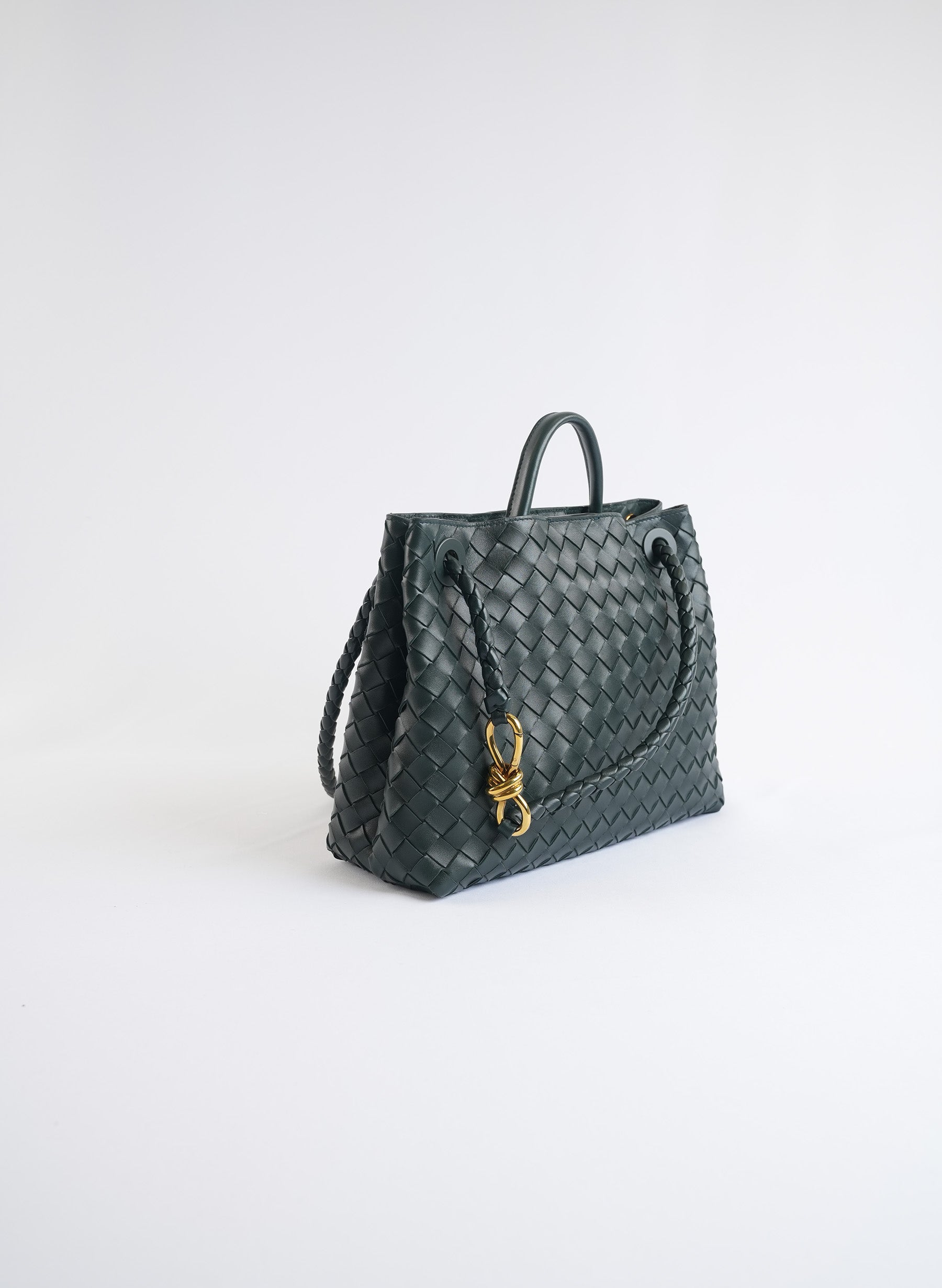 Sac en cuir vert Bottega Veneta