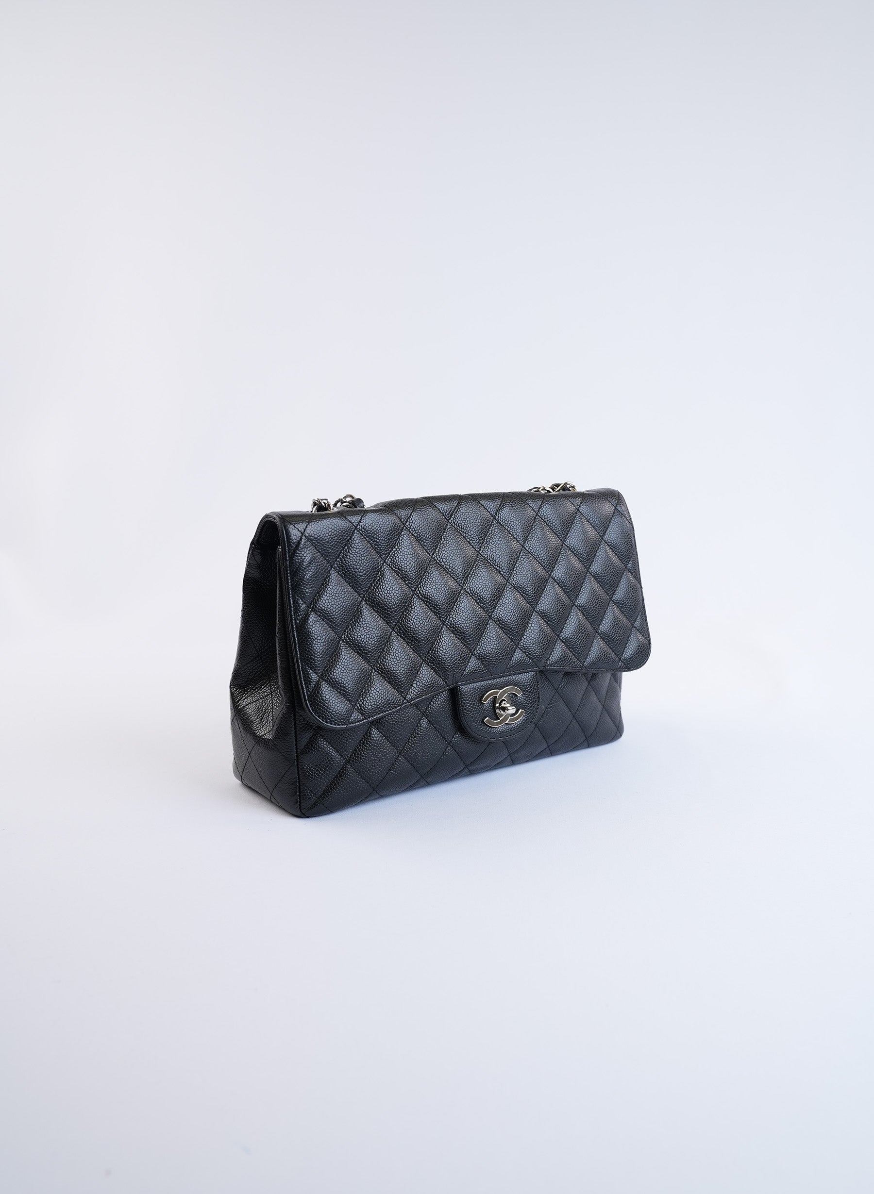 Chanel Classic Quilted Double Flap Bag in Black