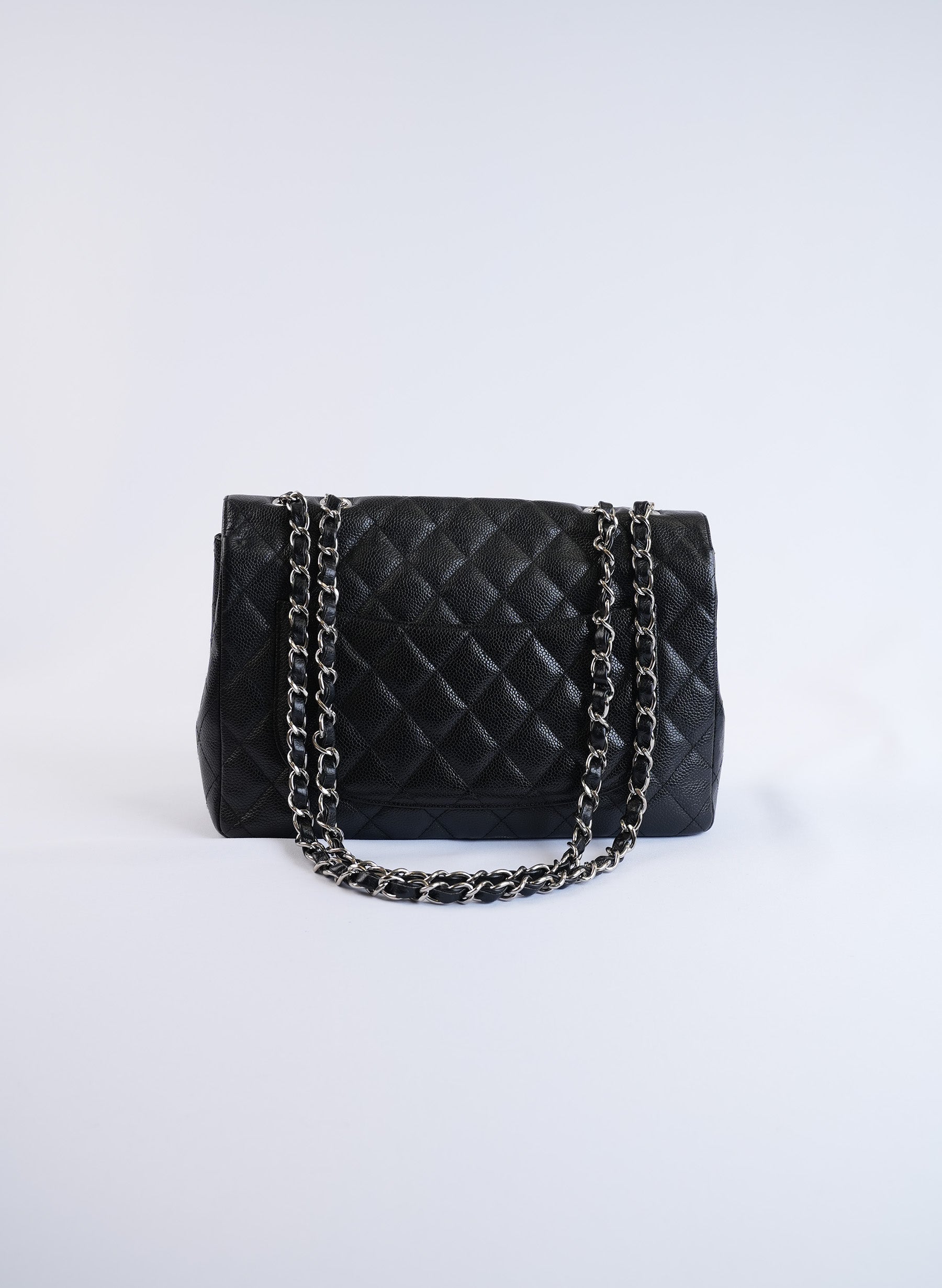 Chanel Classic Quilted Double Flap Bag in Black