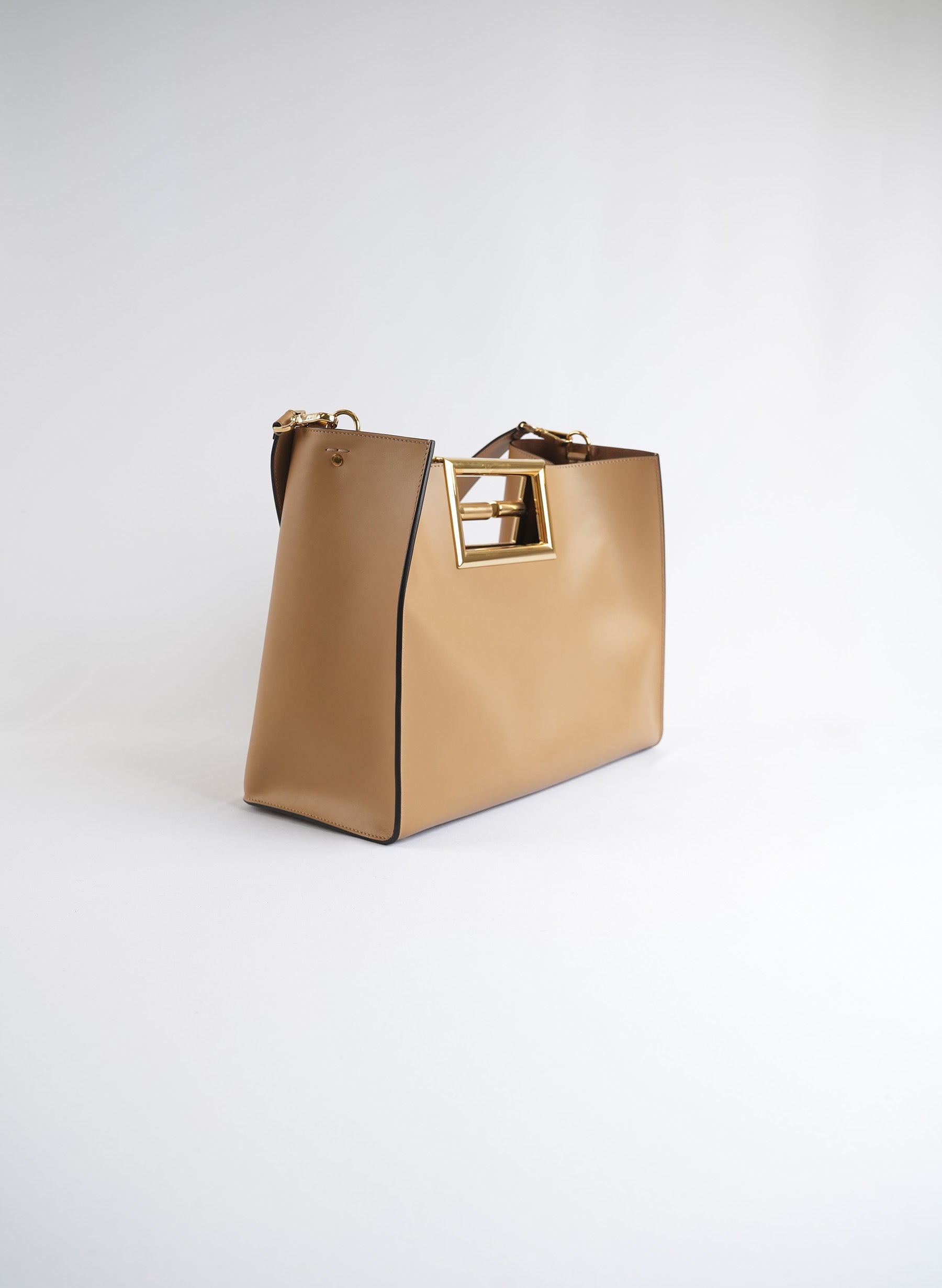 Sac à main Fendi en cuir marron