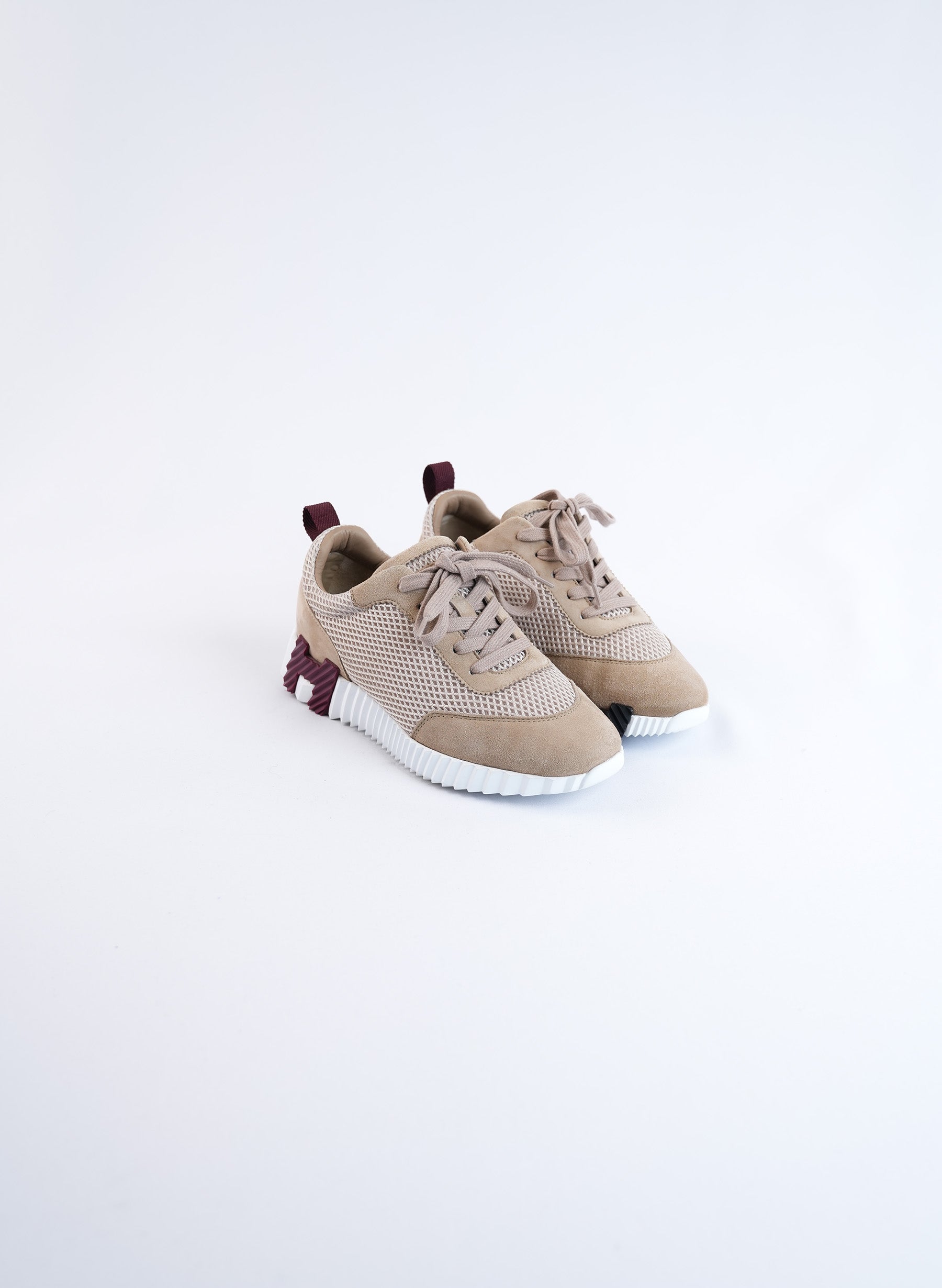 Hermes Beige Bouncing Sneakers