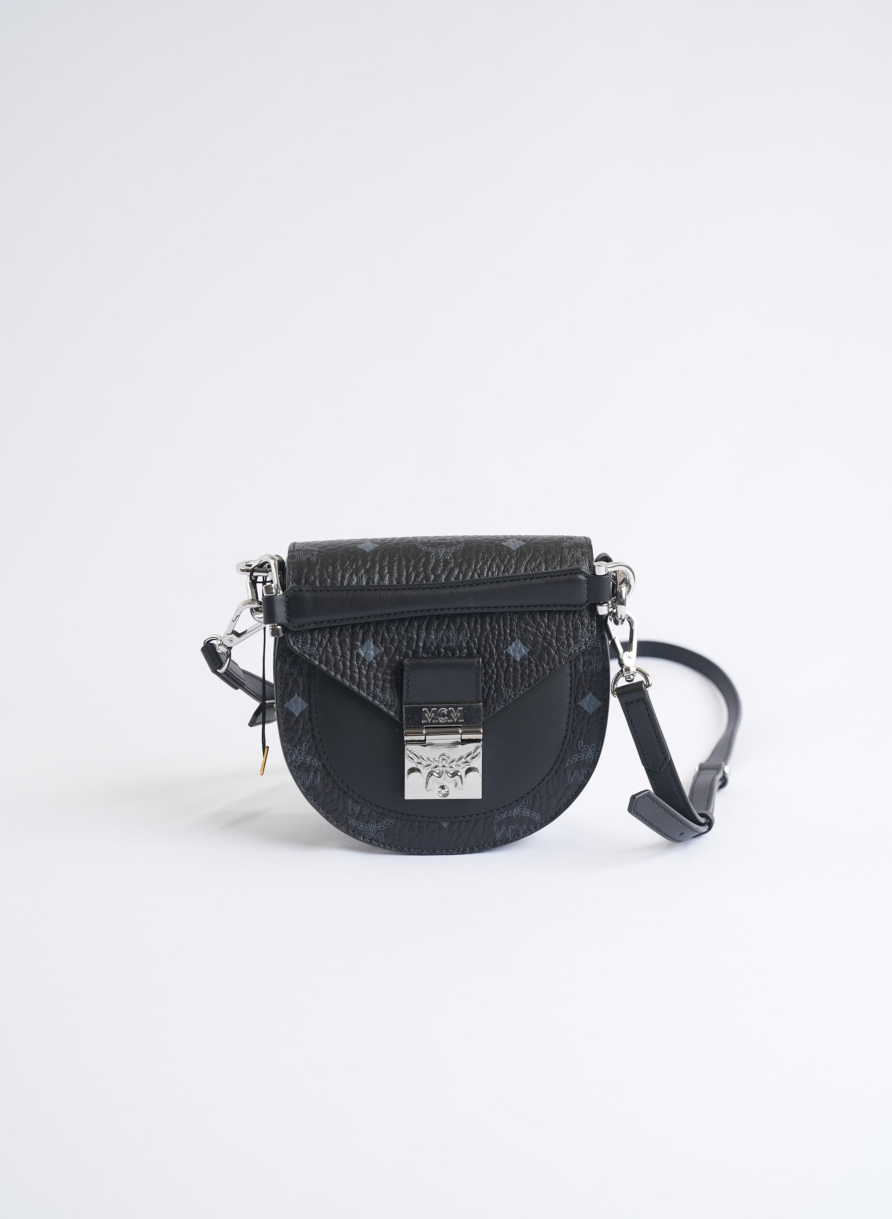 Mini sac à monogramme Patricia Visetos noir MCM