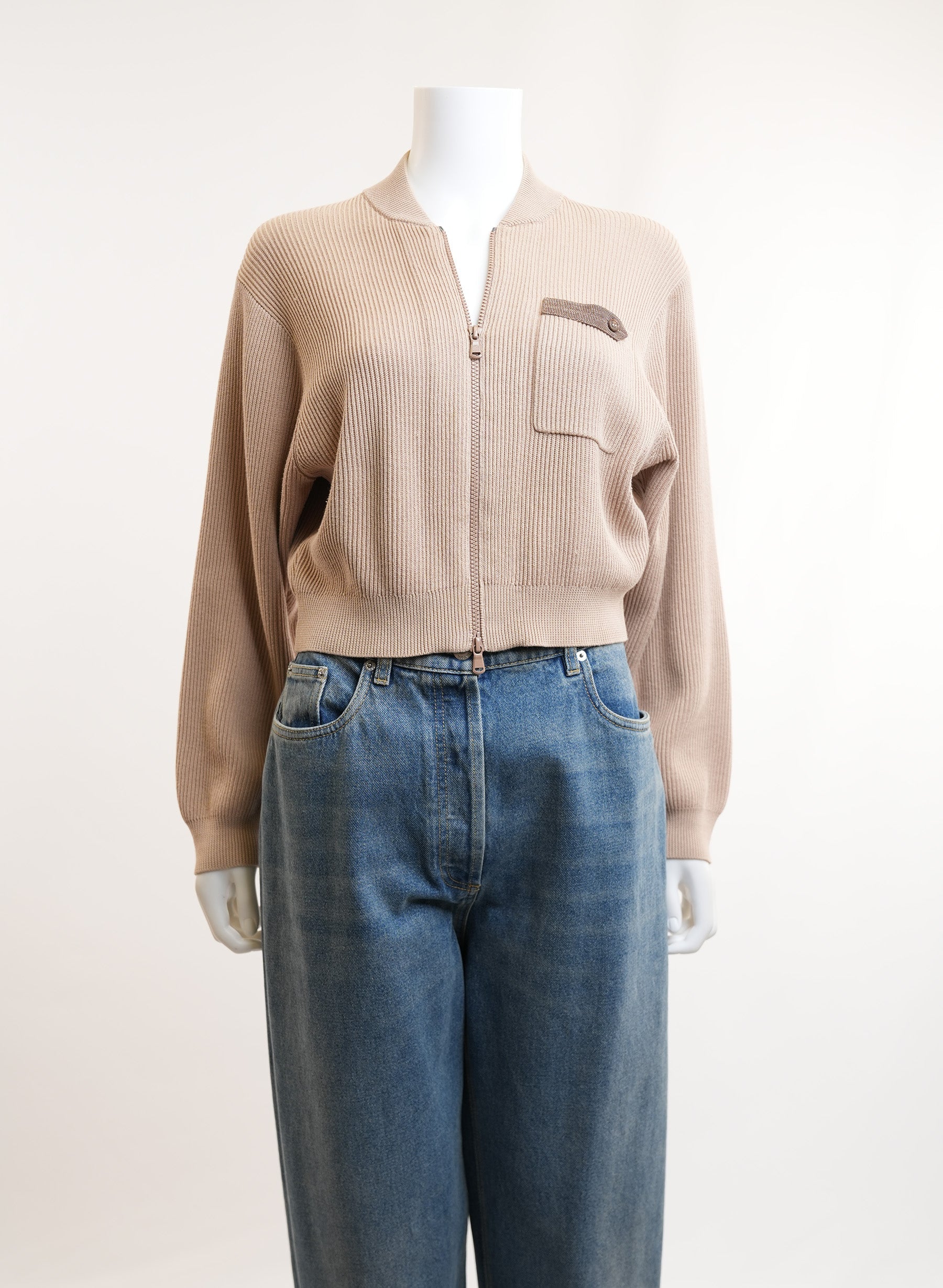 Brunello Cucinelli Brown Knitted Cardigan