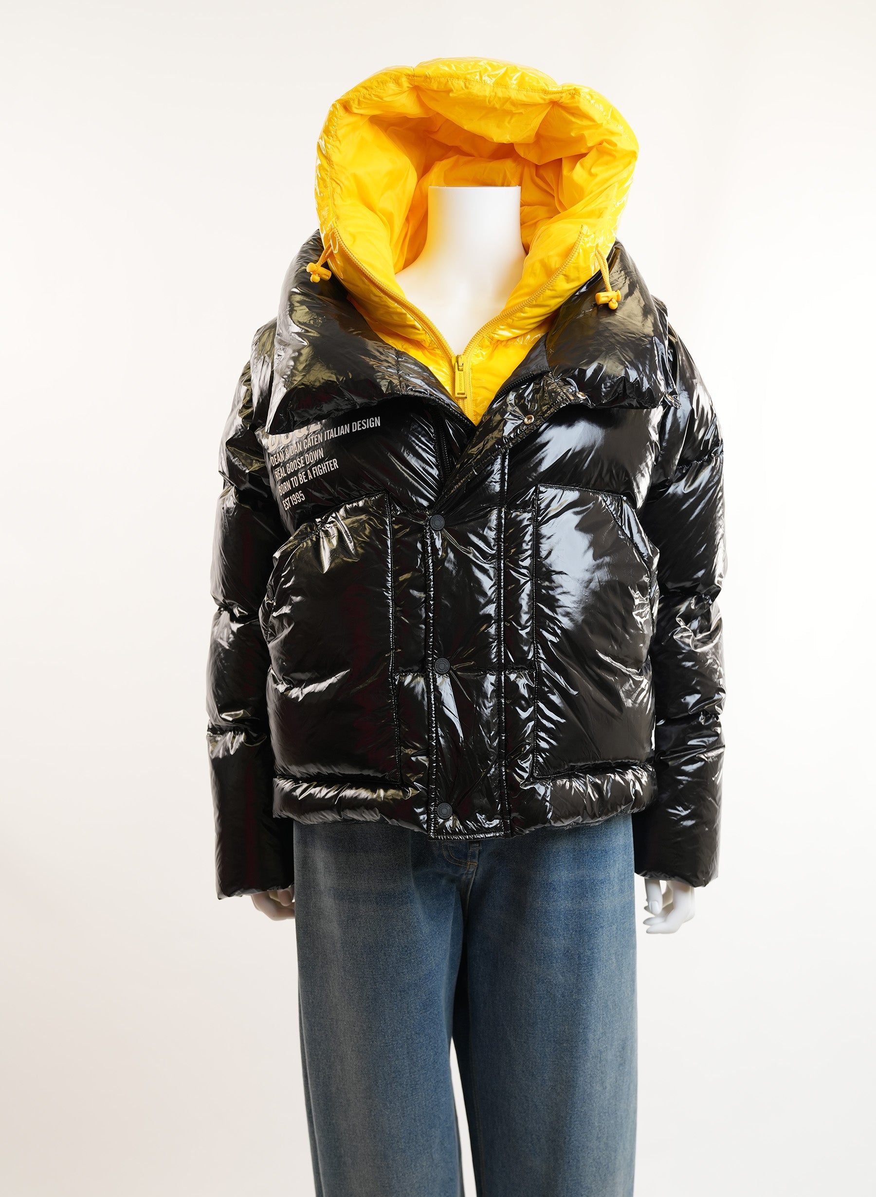 Dsquared Padded Black & Yellow Jacket