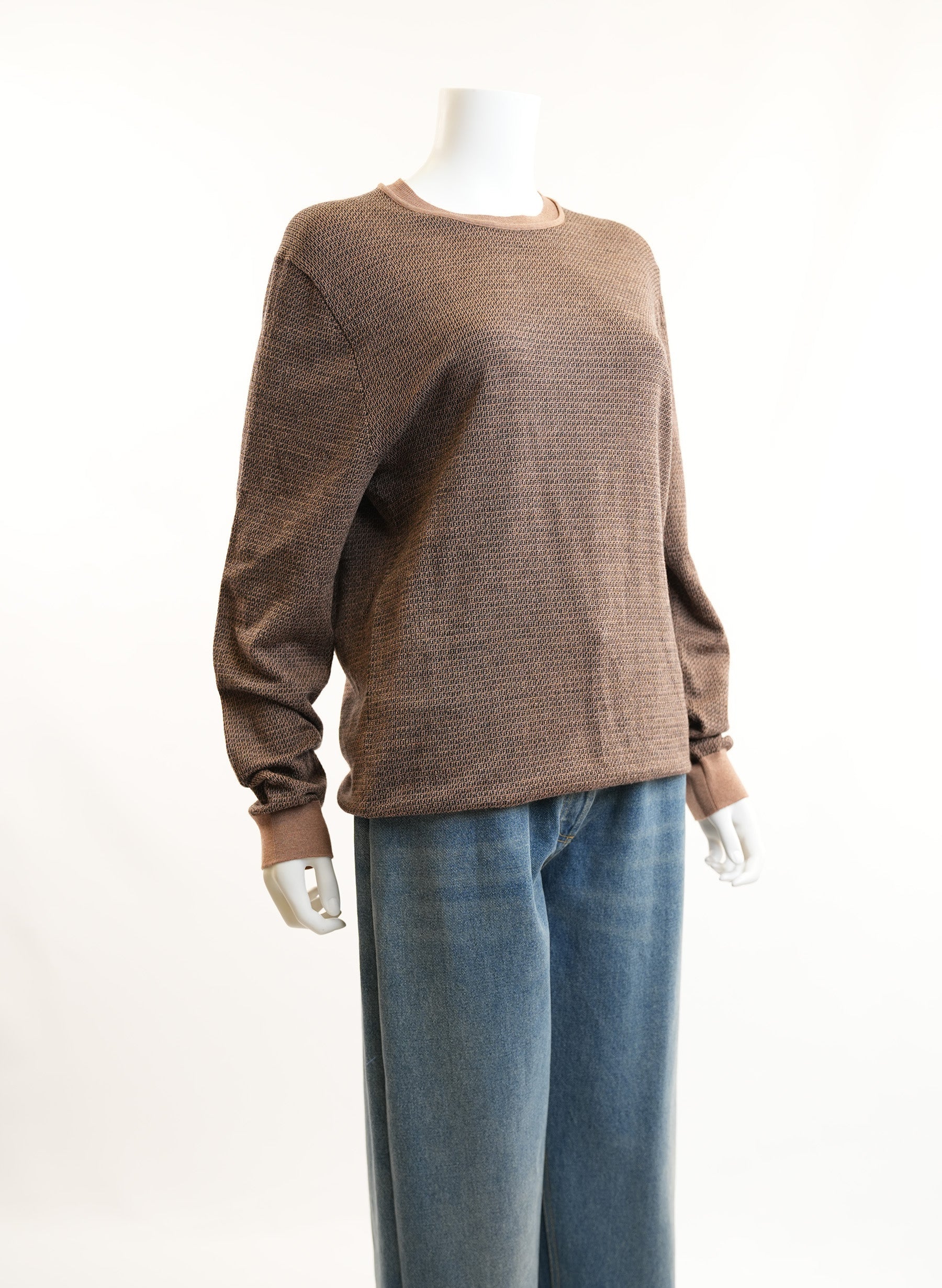 Fendi Monogram Wool Crew Neck Pullover