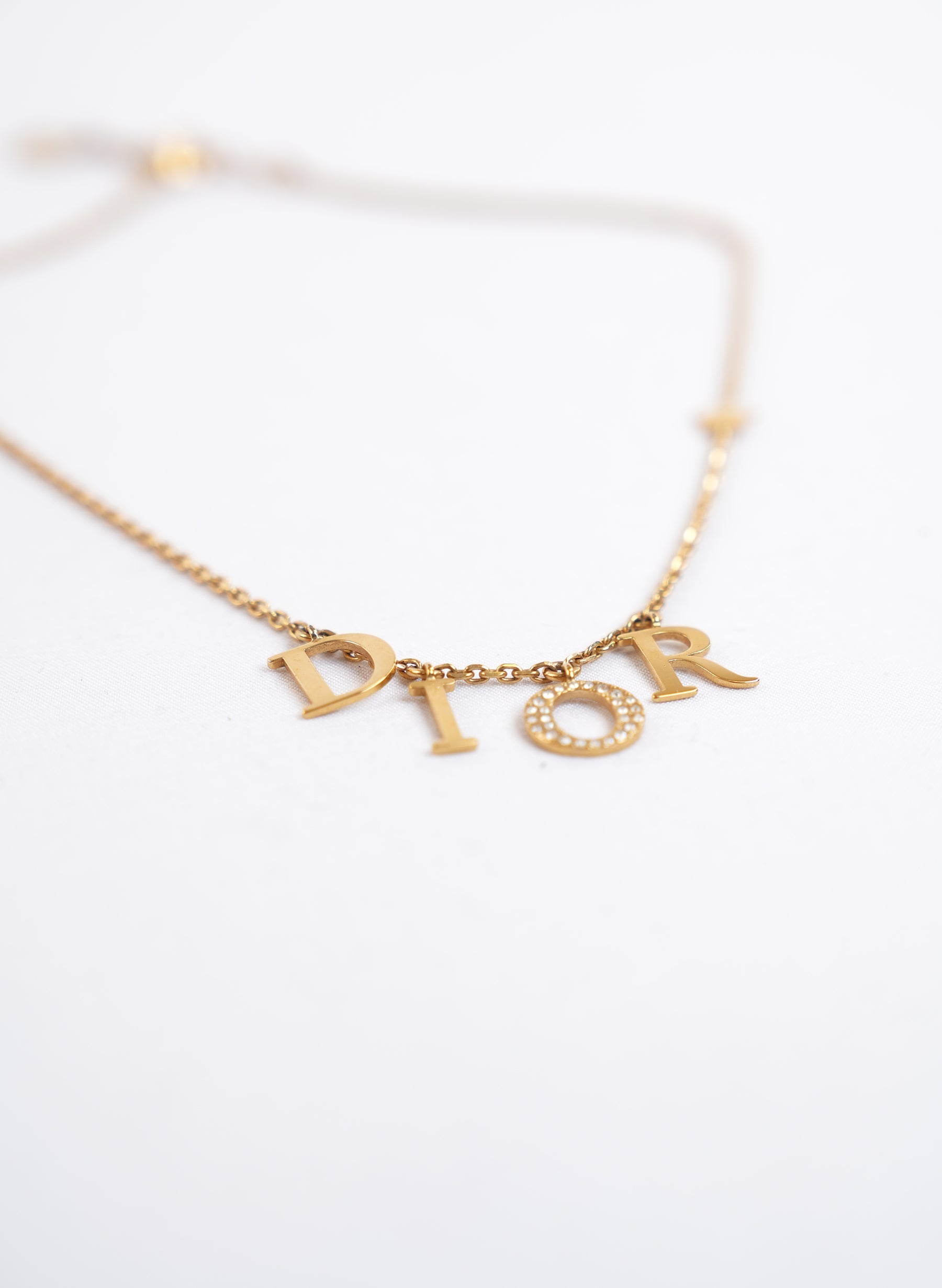 Dior Revolution Gold Finish Sparkling Crystals Necklace