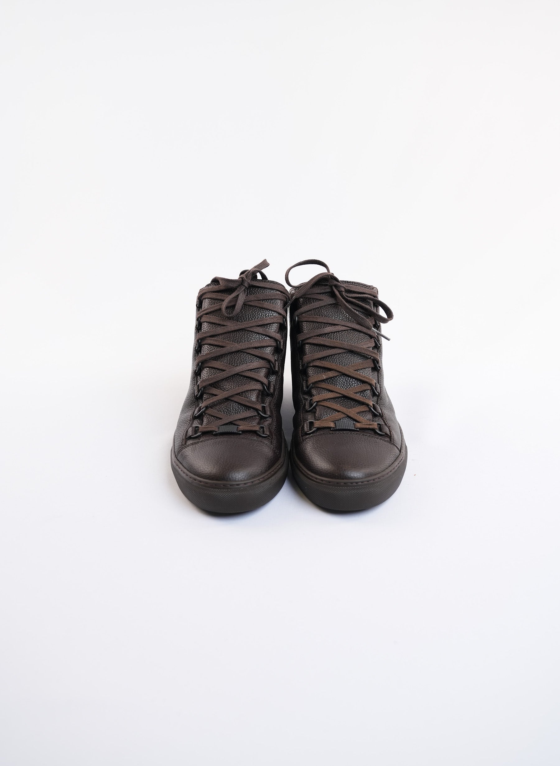 Balenciaga Arena High-Top Sneakers Brown