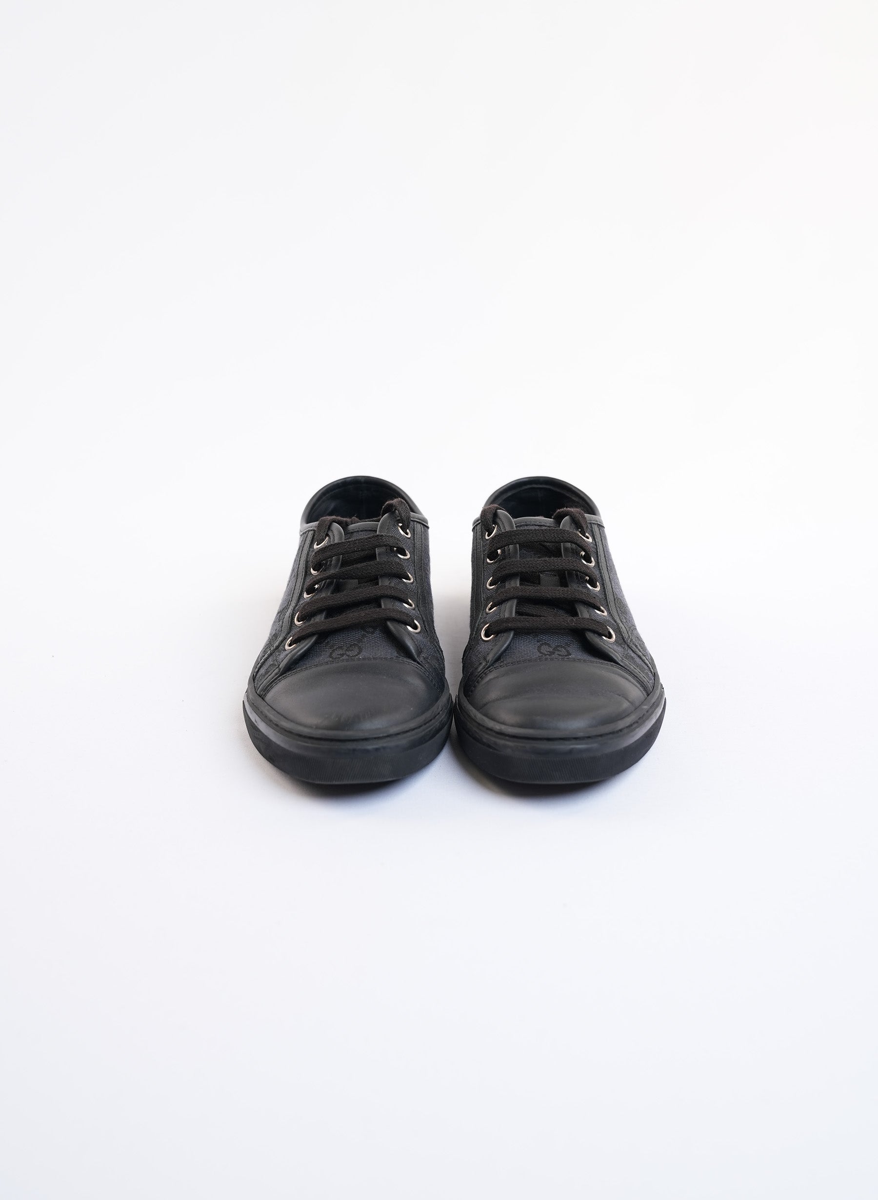 Gucci Black Leather Sneakers