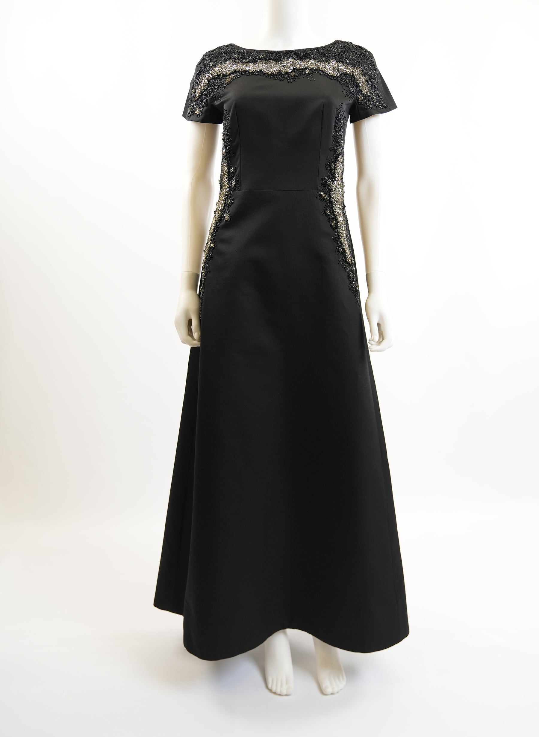 Prada Hand Embroided Black Dress
