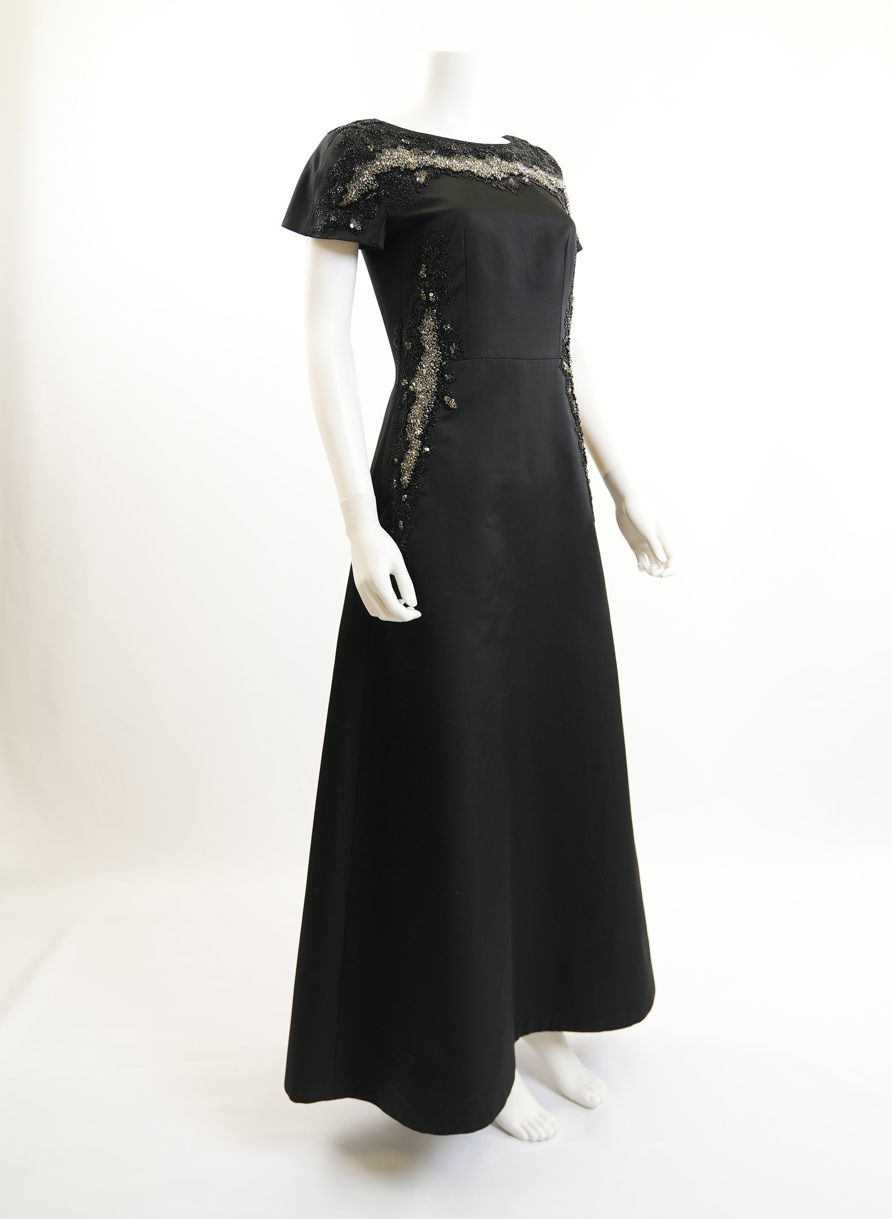 Prada Hand Embroided Black Dress