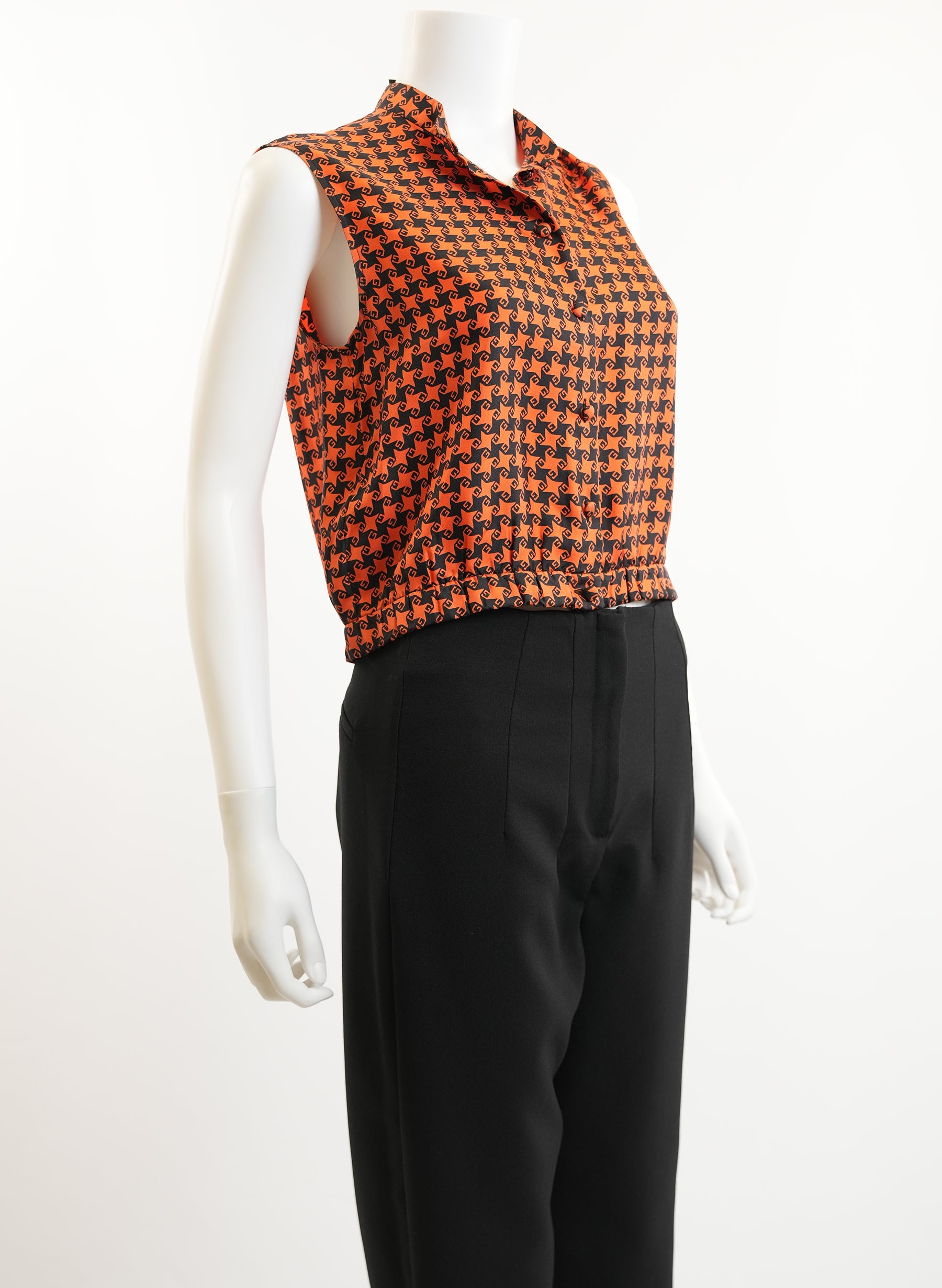 Chemisier court en soie Gucci