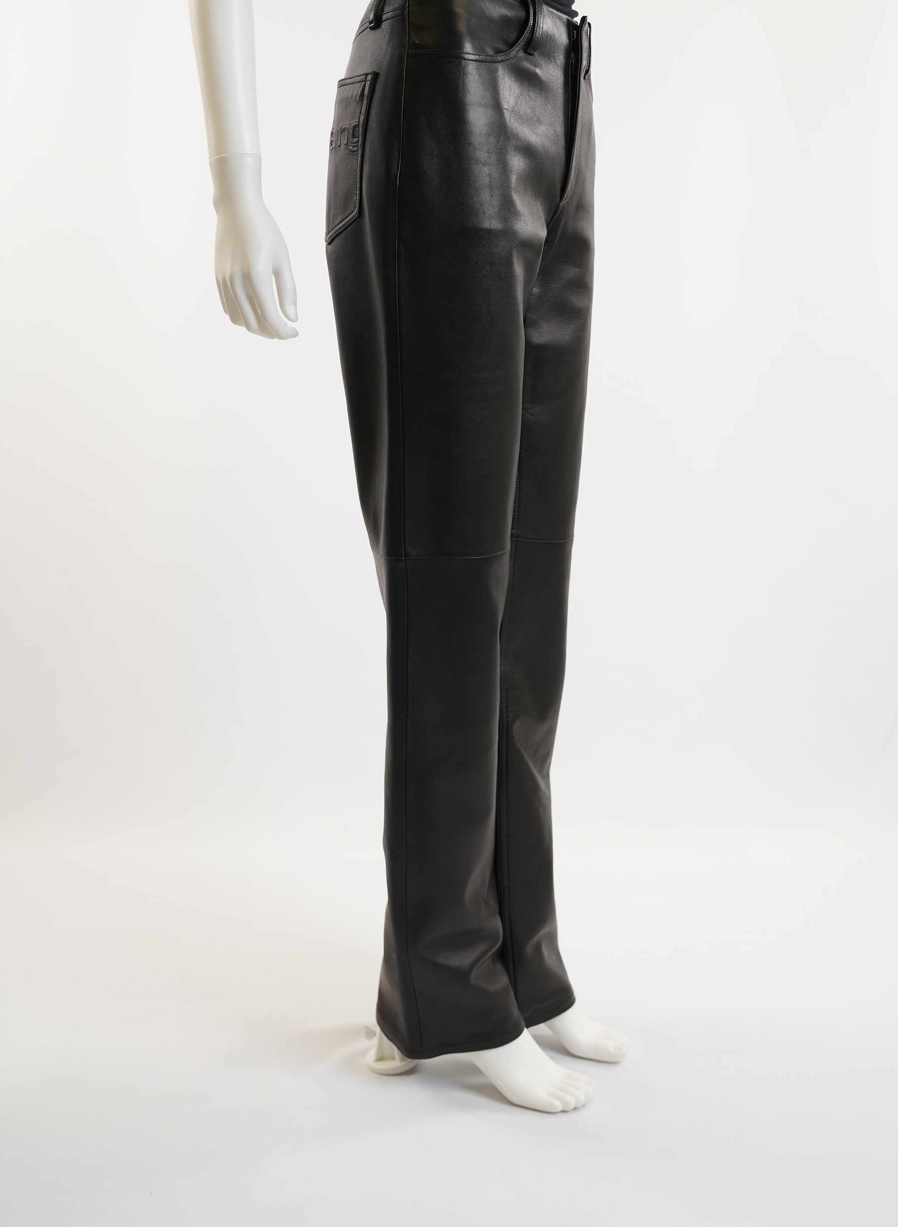 Pantalon en cuir noir Alexander Wang
