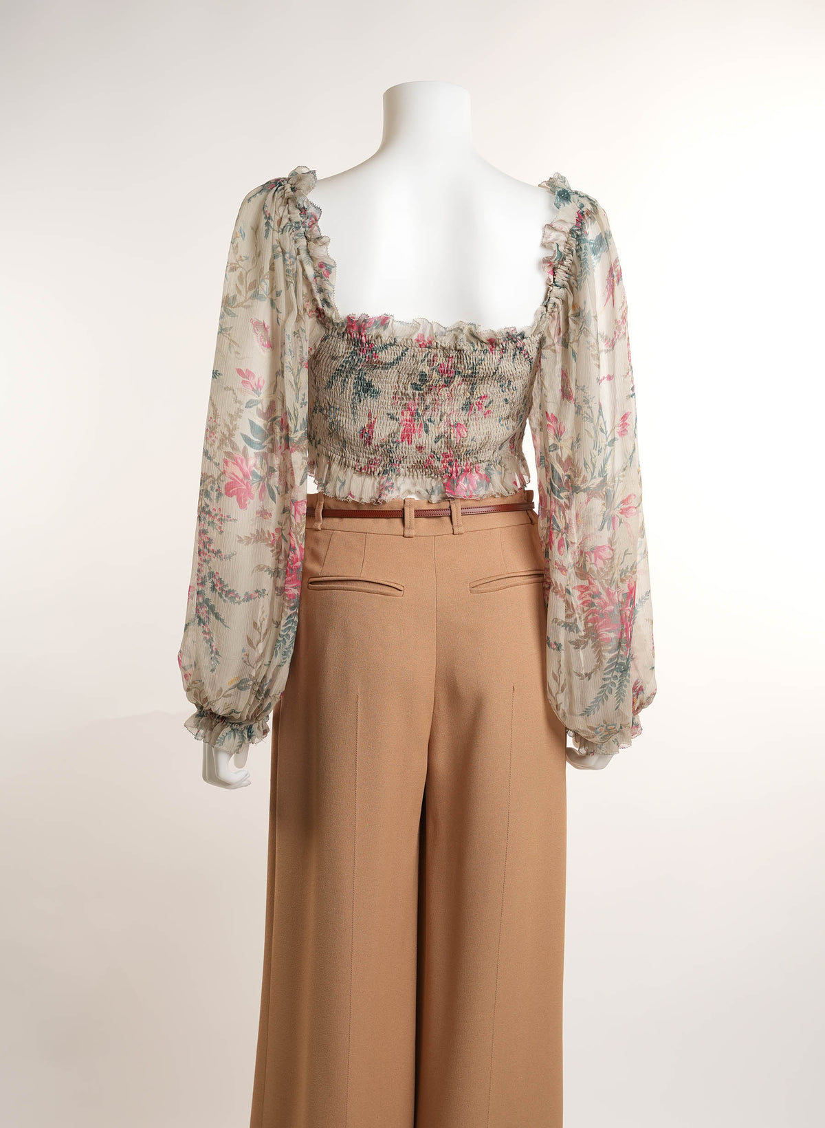 Blouse courte fleurie Zimmermann