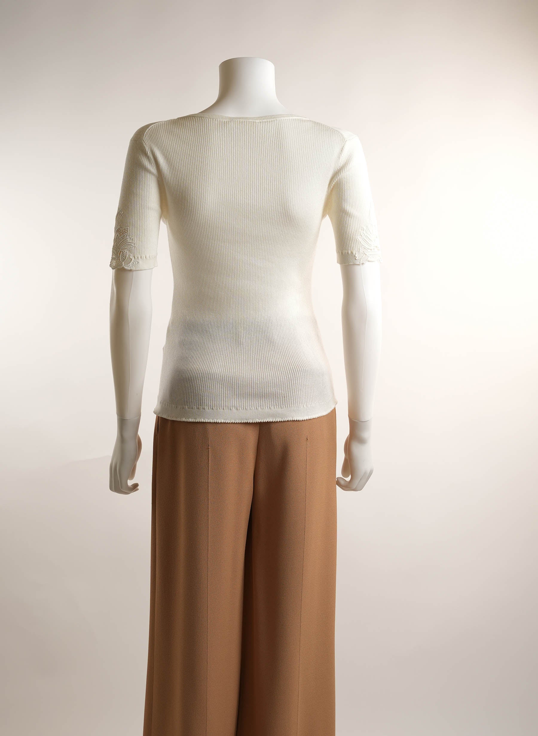 Haut en maille à manches courtes Chloé