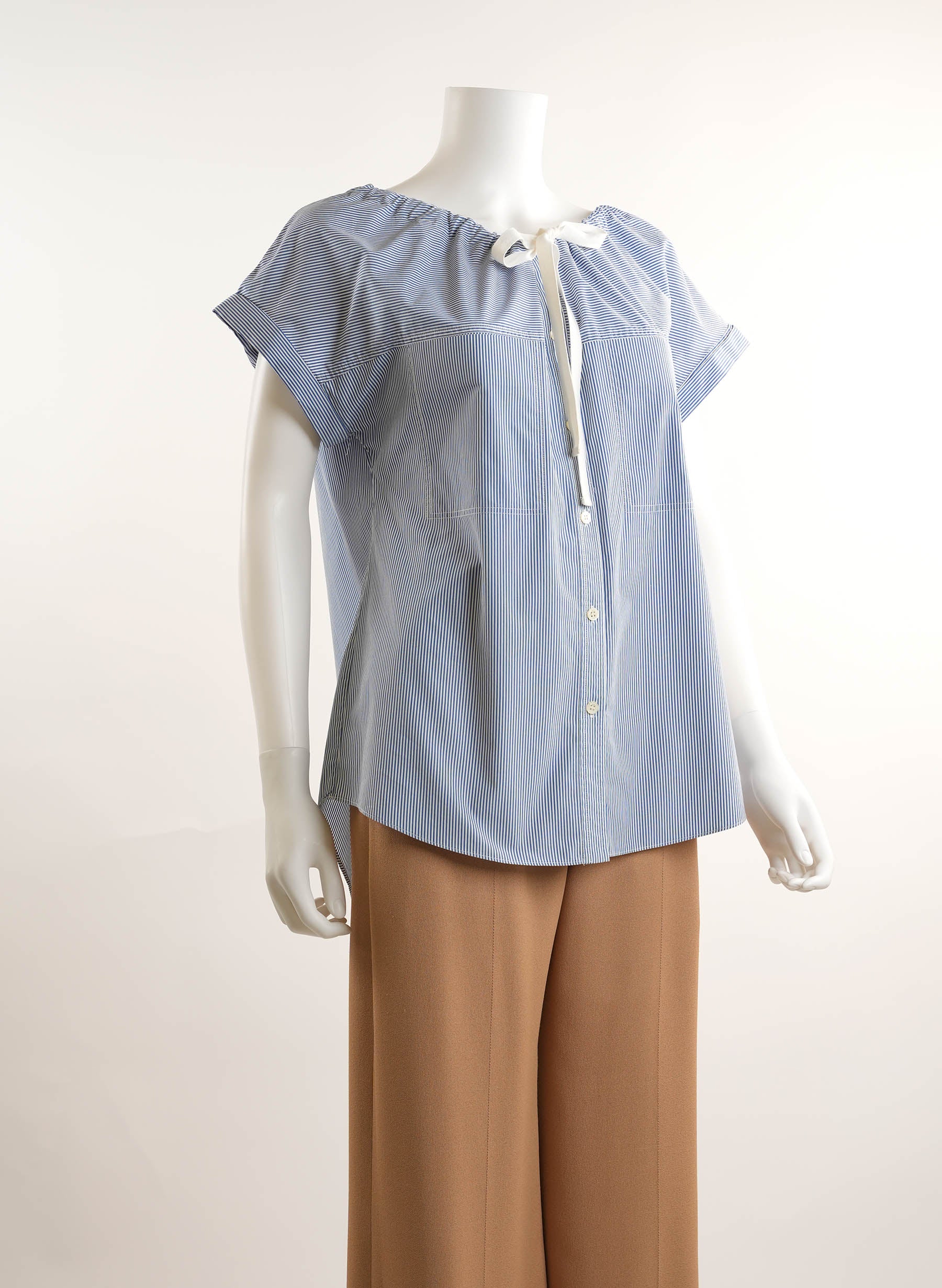 Chemise en coton rayée Theory Velvela