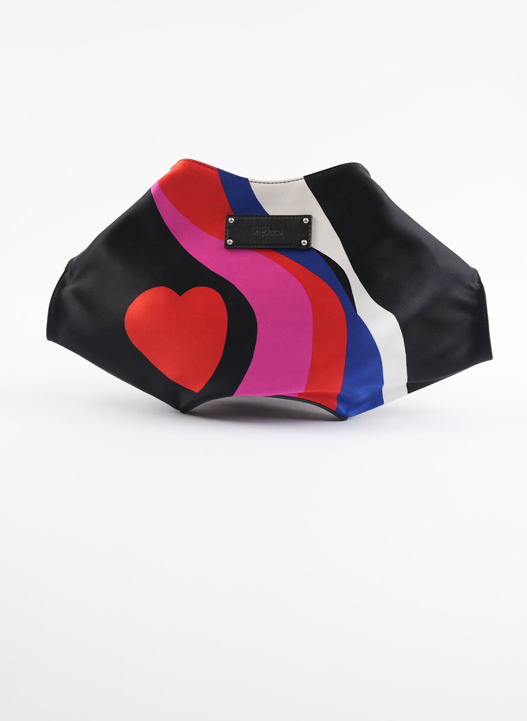 Pochette Alexander McQueen en satin Manta