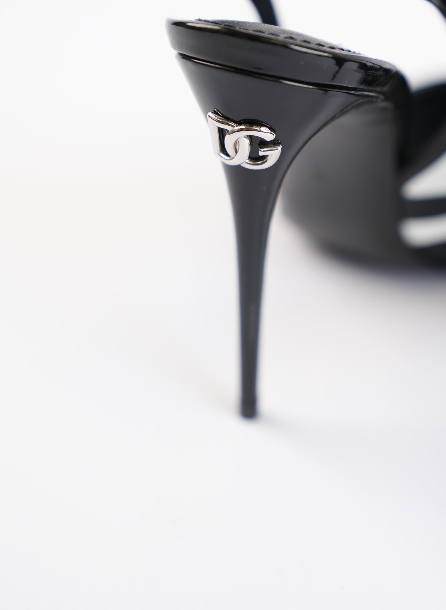 Escarpins Dolce & Gabbana noirs à bride arrière zébrée 105 mm