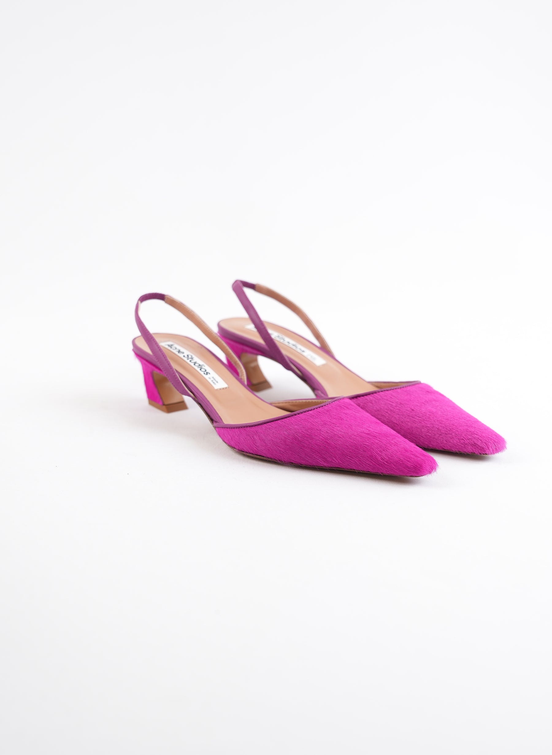 Escarpins roses à bride arrière Acne Studio