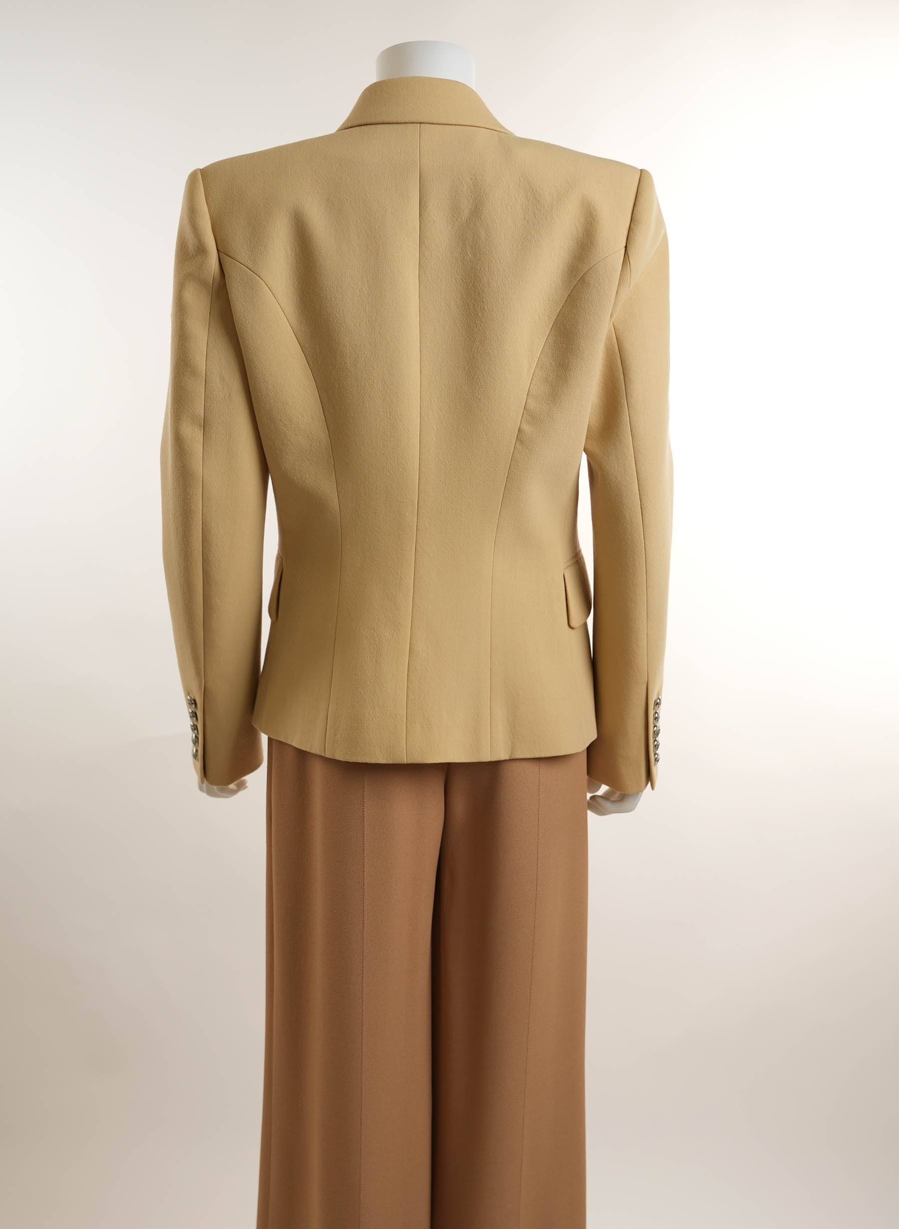 Blazer croisé jaune Balmain