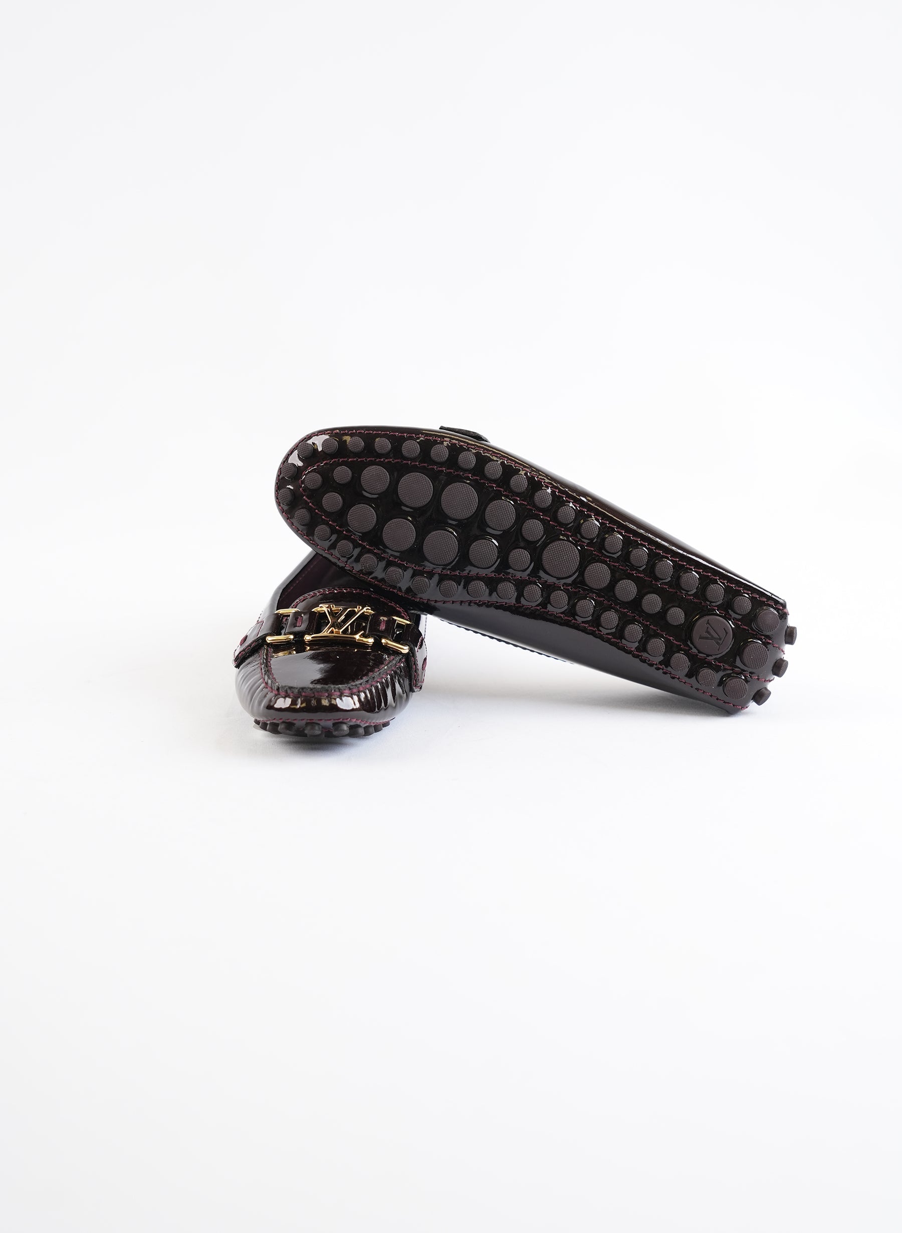 Mocassins en cuir verni Louis Vuitton Armante