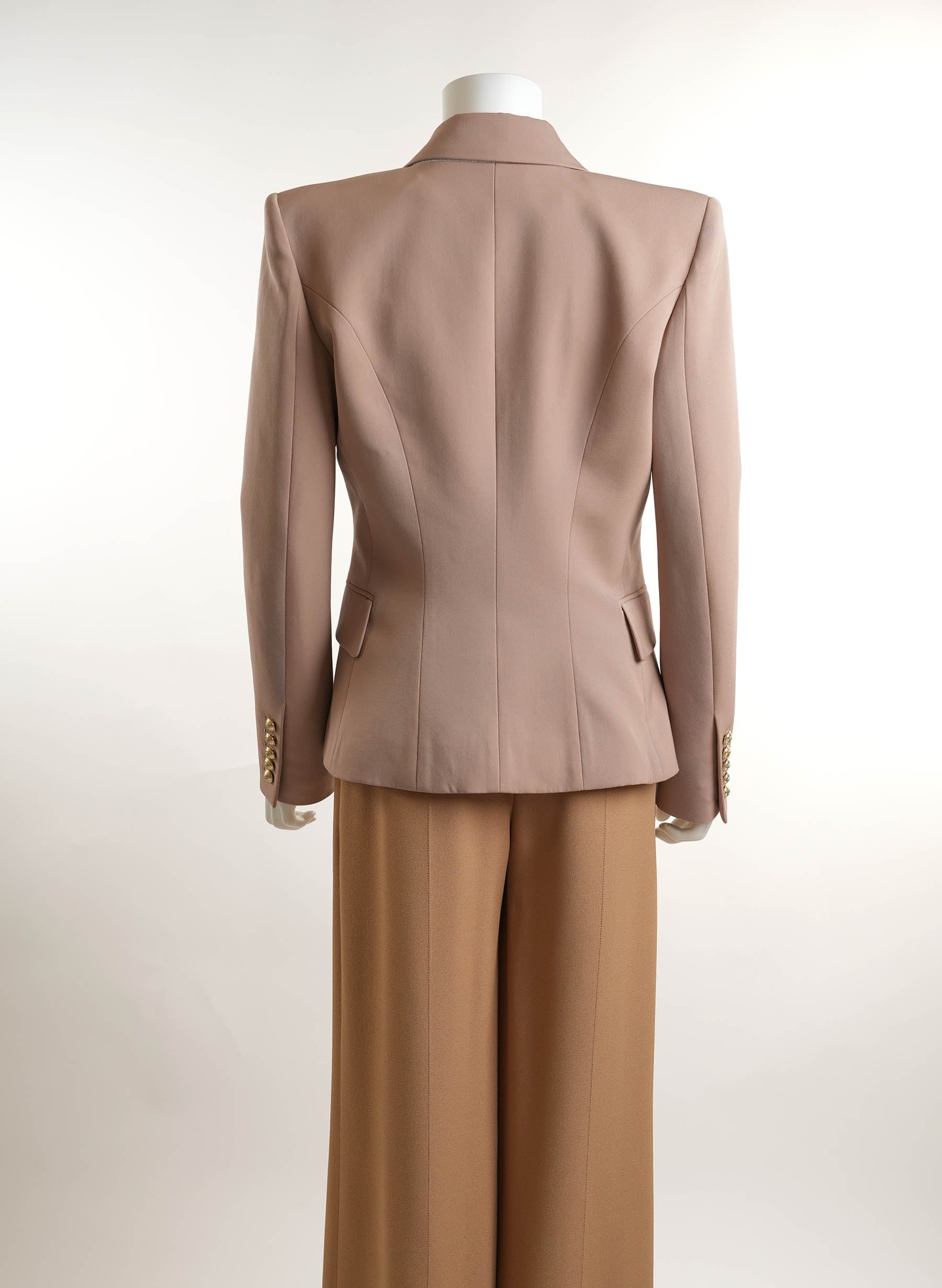 Blazer Balmain Nude à double boutonnage