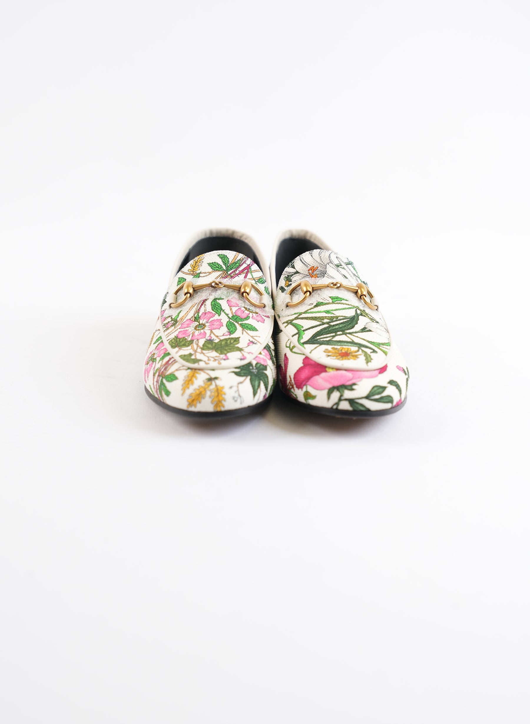 Mocassins Gucci en toile à motif floral