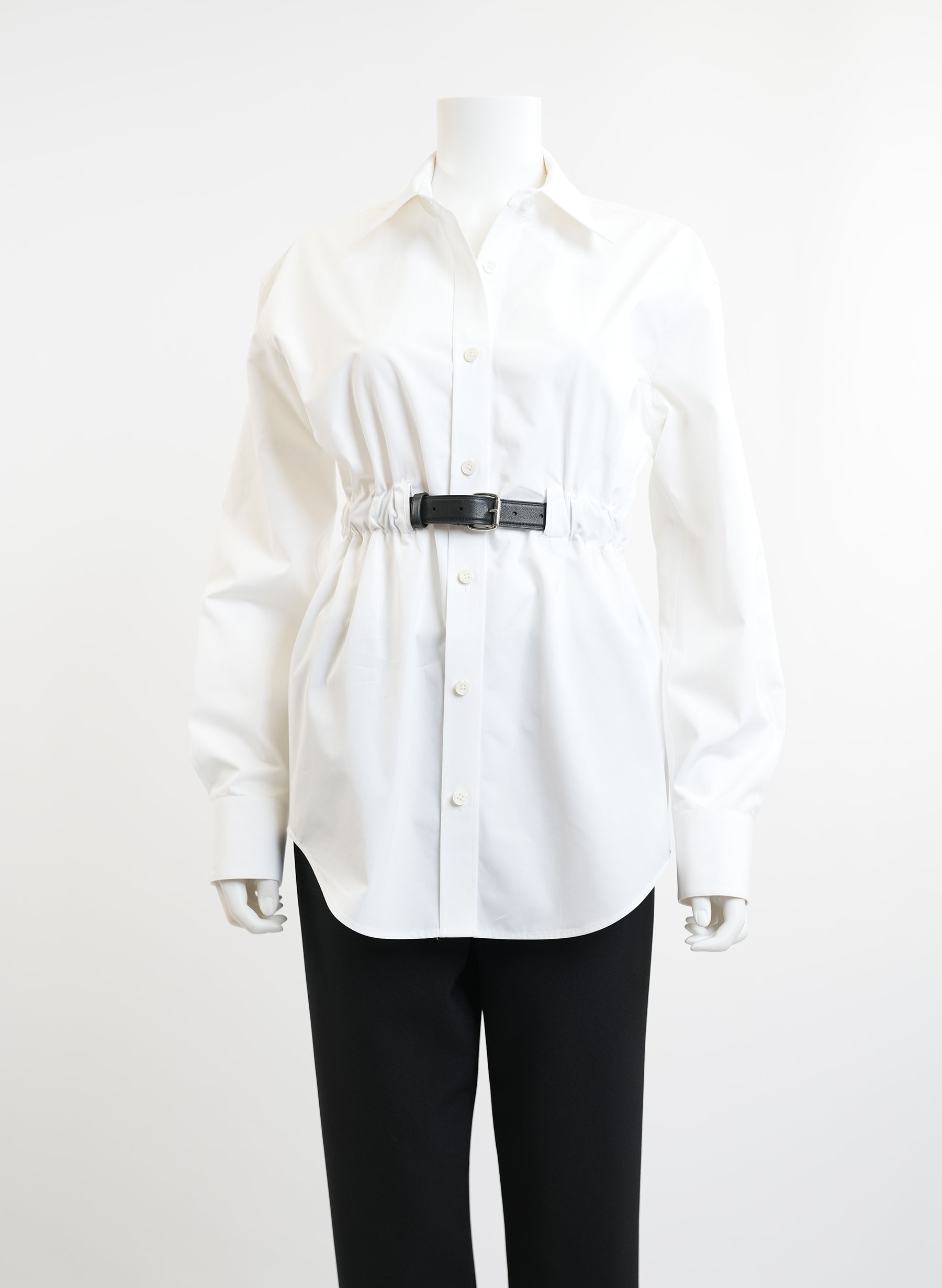 Chemise en cuir Alexander Wang à ceinture et boutons