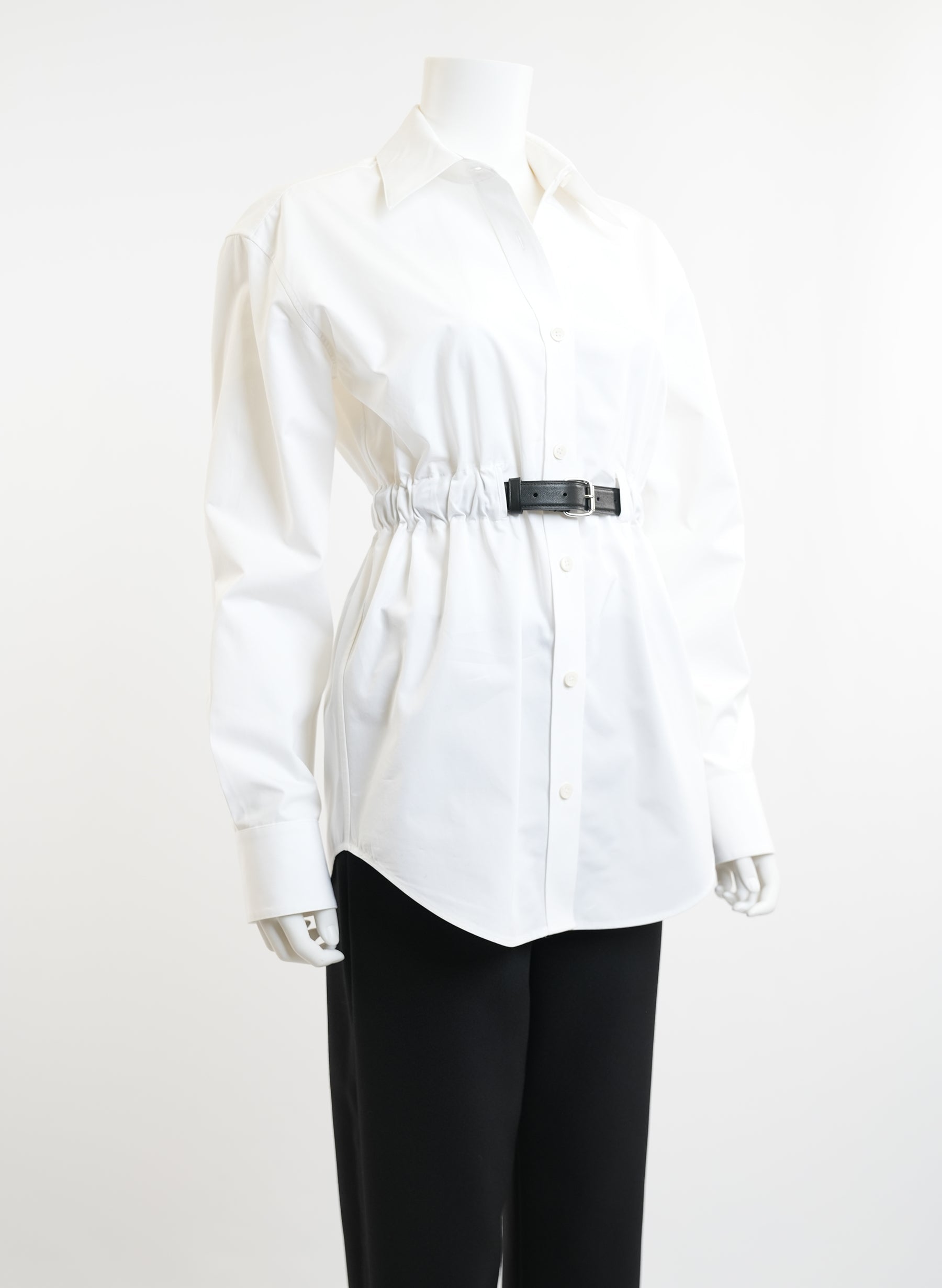 Chemise en cuir Alexander Wang à ceinture et boutons