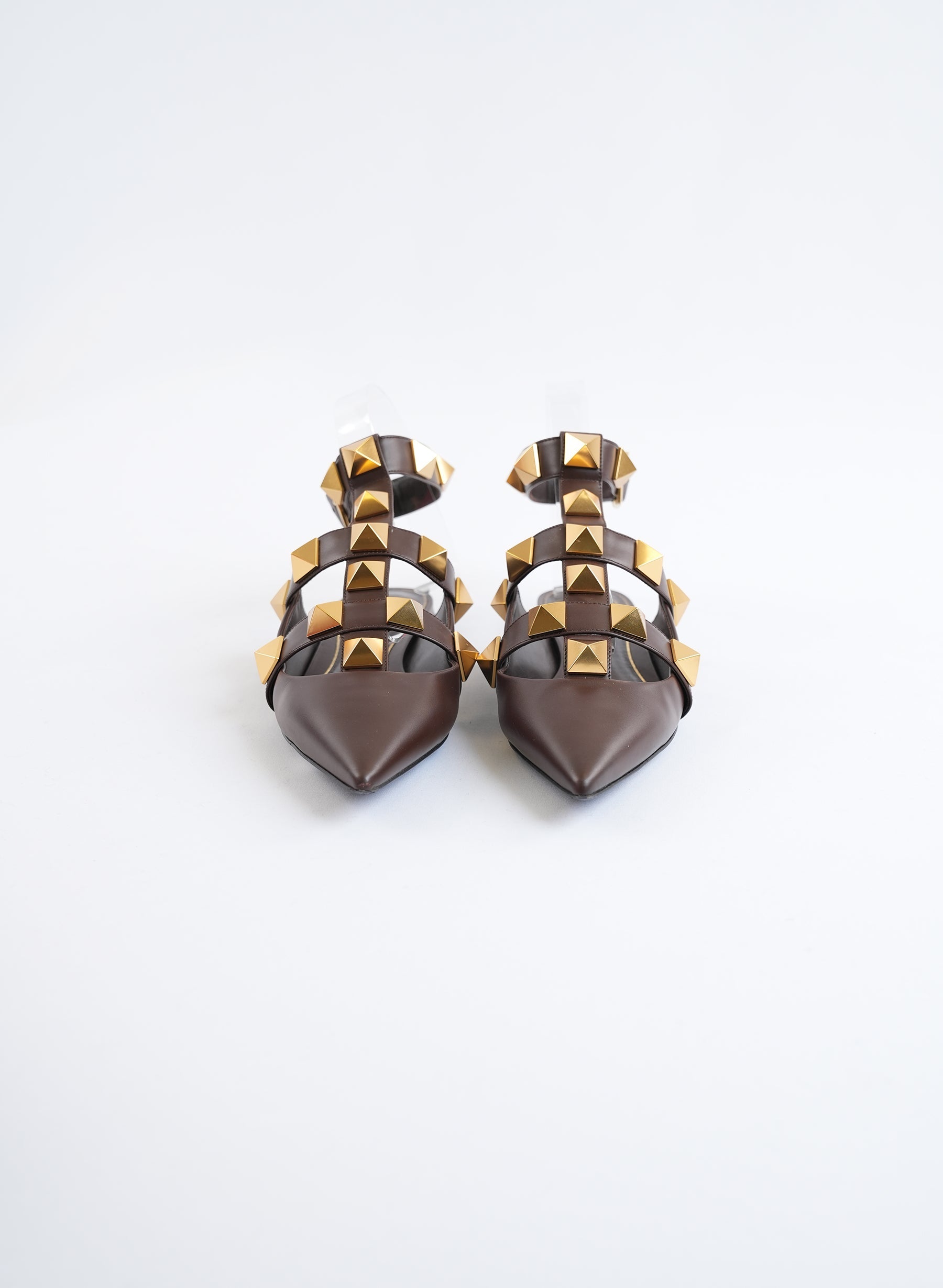 Ballerines Valentino en cuir clouté à bout pointu