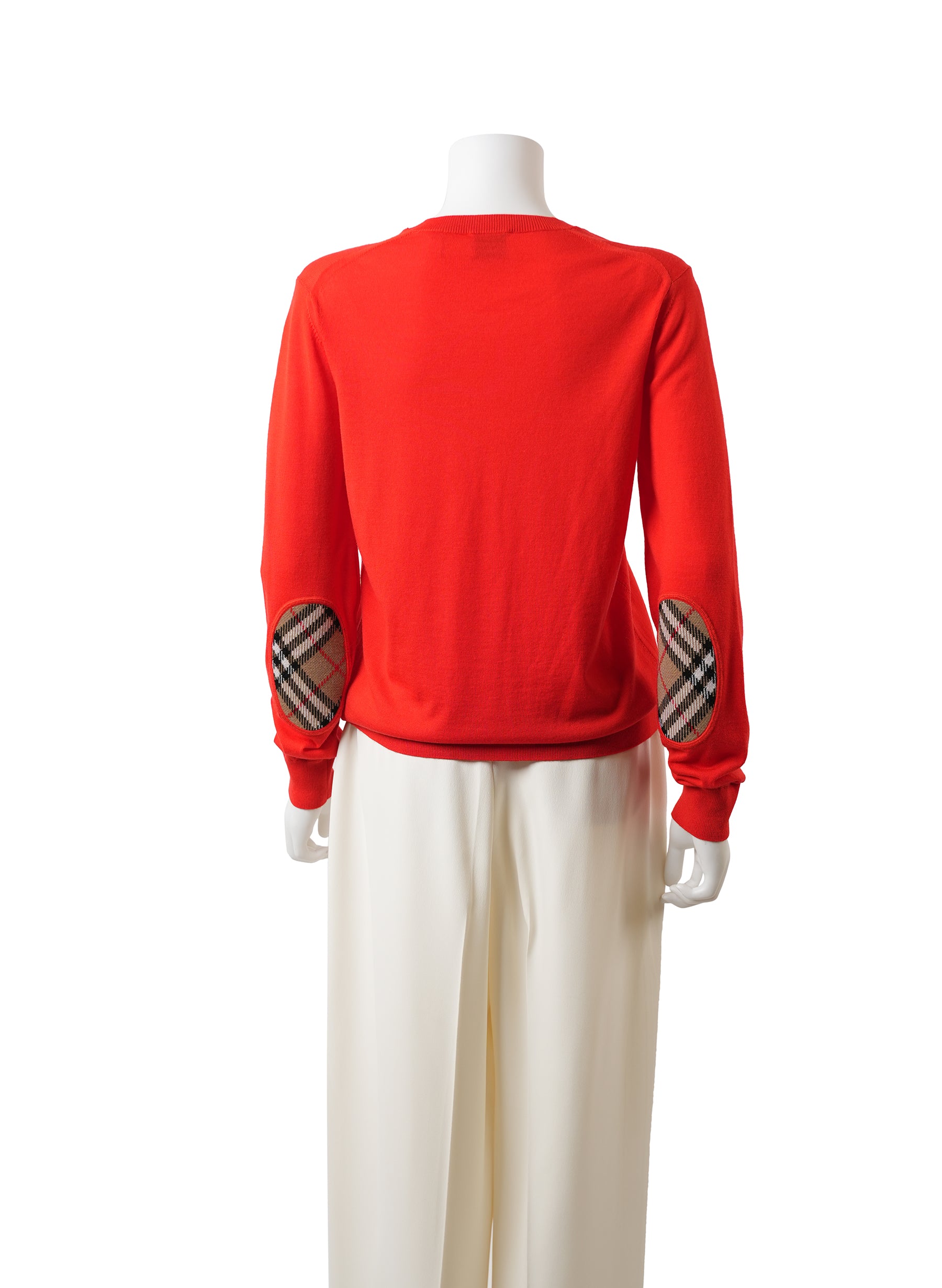 Pull en laine mérinos Burberry à coudières