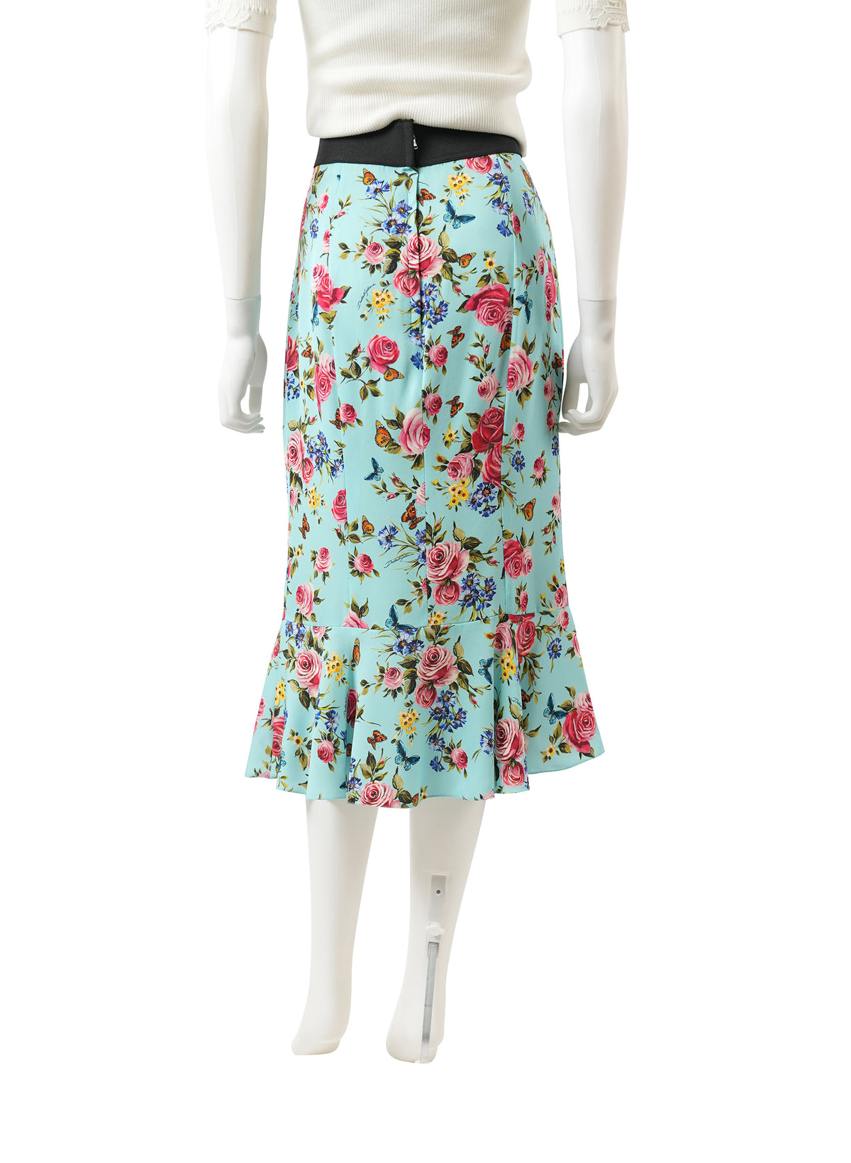 Jupe mi-longue en soie Dolce & Gabbana
