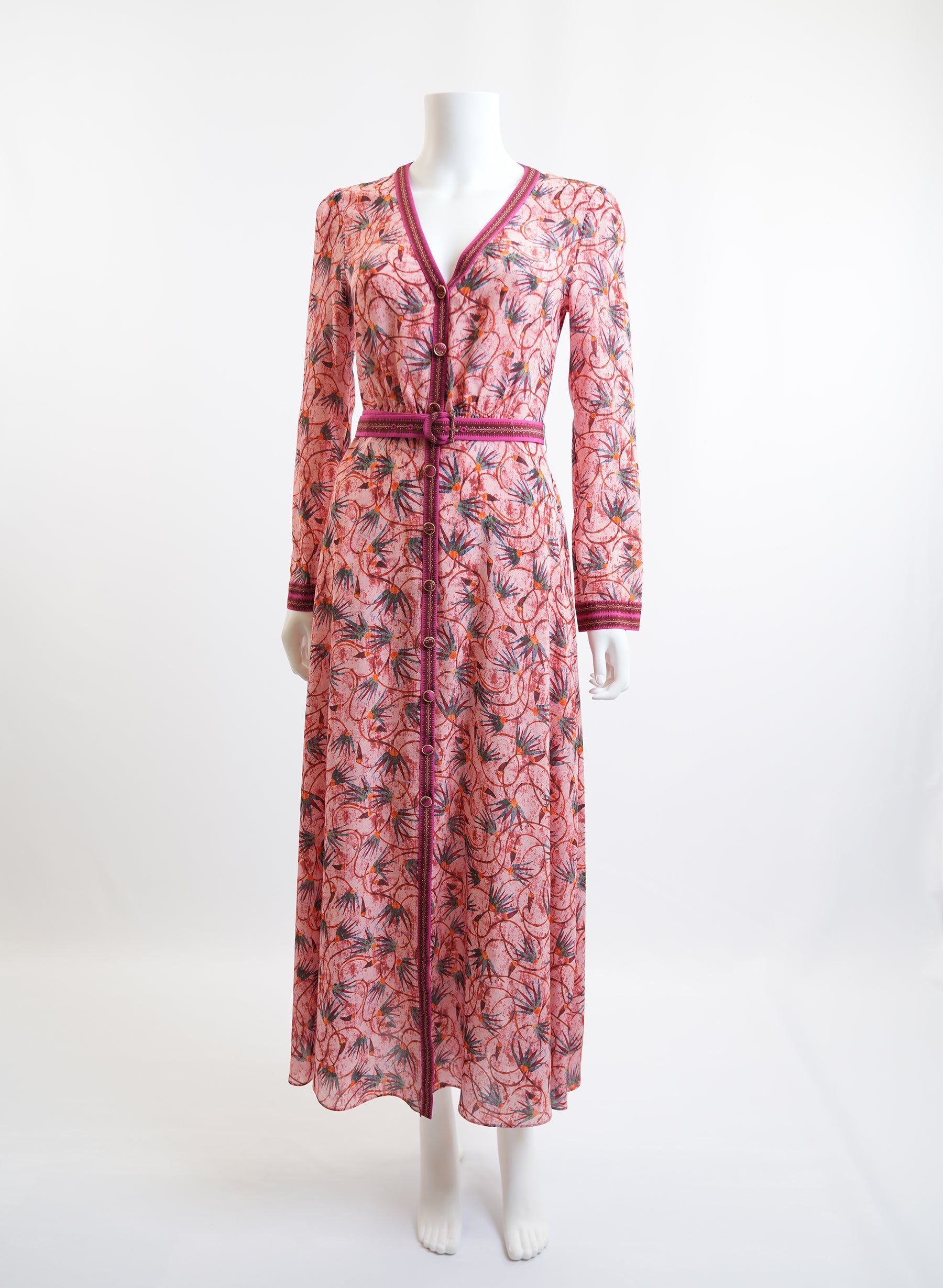 Saloni Lea Shirt Dress Padma Hibiscus