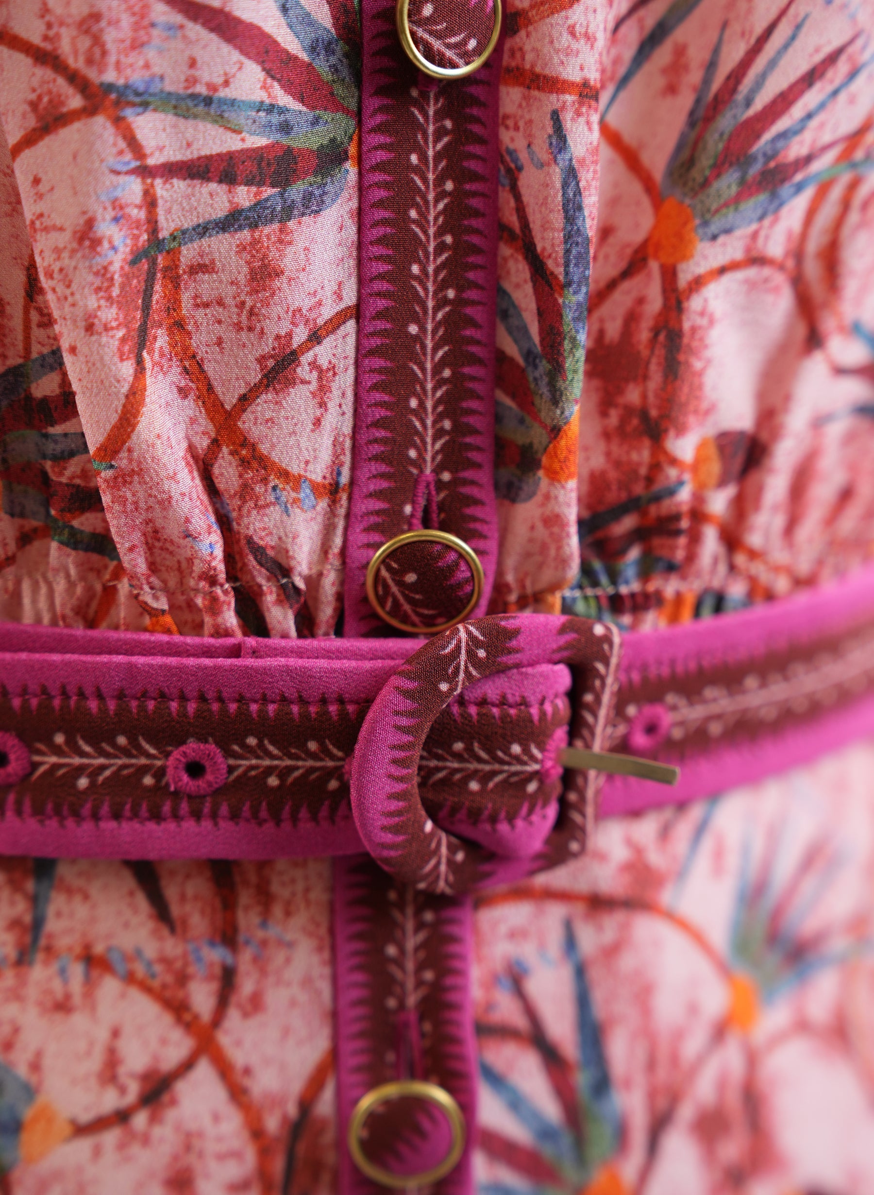 Saloni Lea Shirt Dress Padma Hibiscus