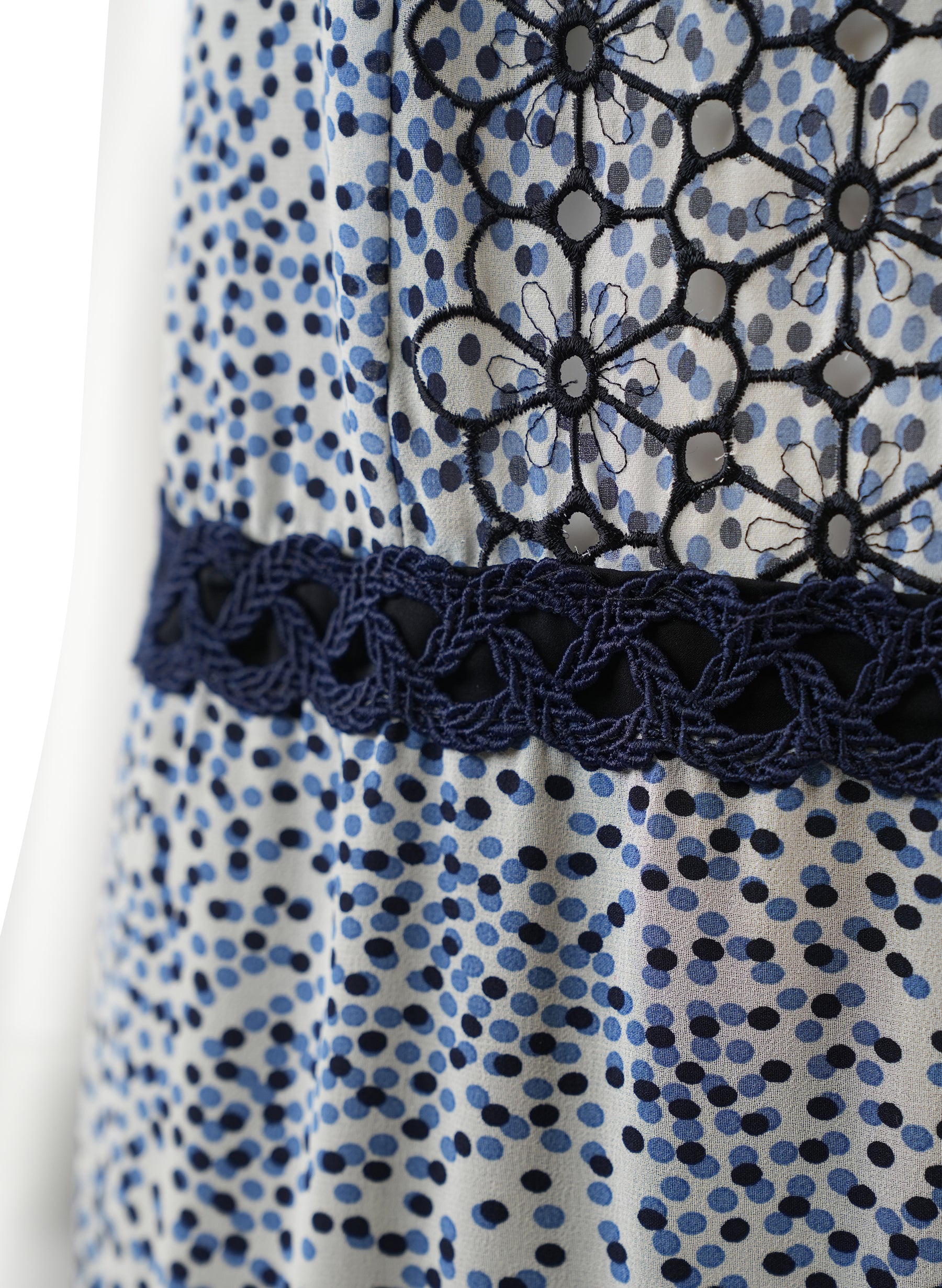 Robe longue imprimée en crochet Alexis Bel