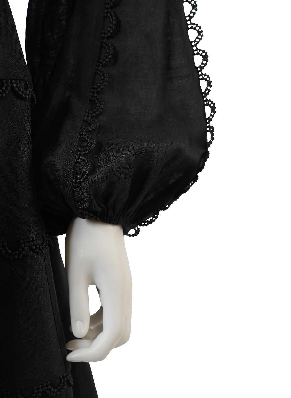 Robe en lin noir chiné Zimmermann
